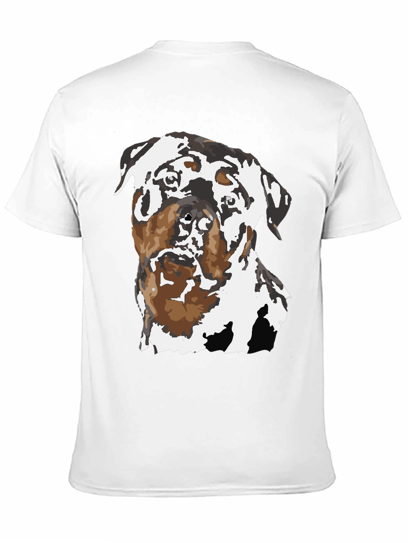 Rottweiler Graphic Tee - Black Cotton Blend Shirt
