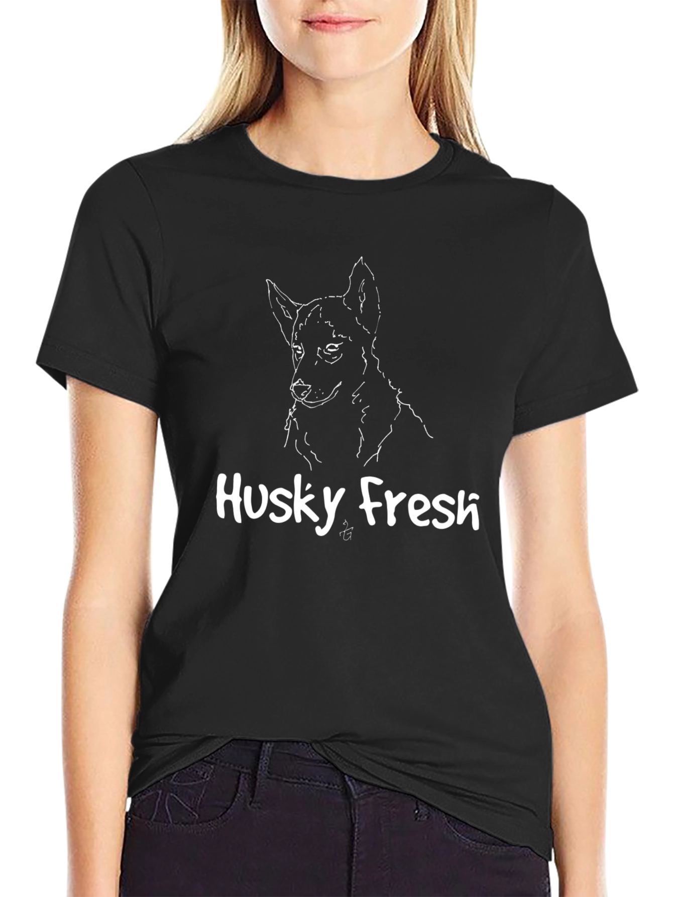 Husky Fresh Graphic T-Shirt - Black