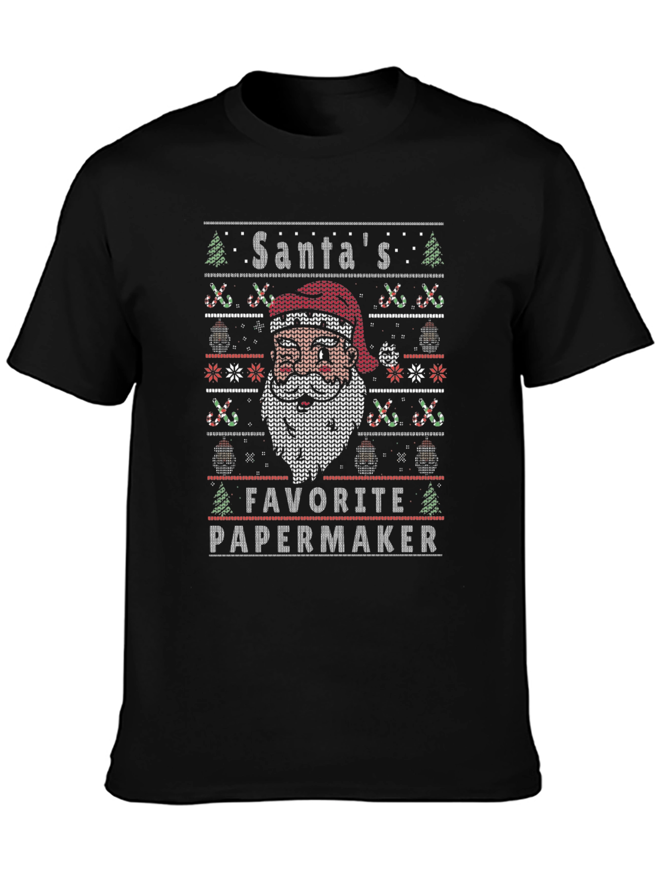 Santas Favorite Papermaker Ugly Christmas T-Shirt