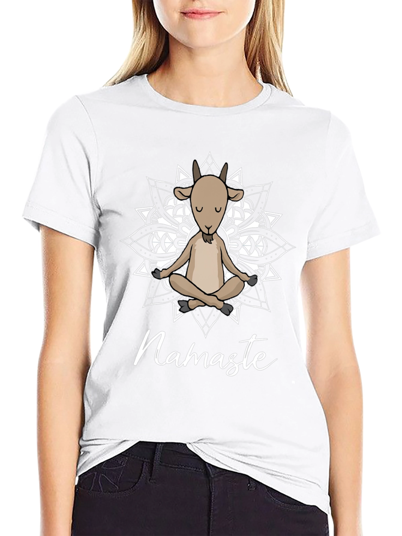 Goat Yoga Namaste Graphic T-Shirt