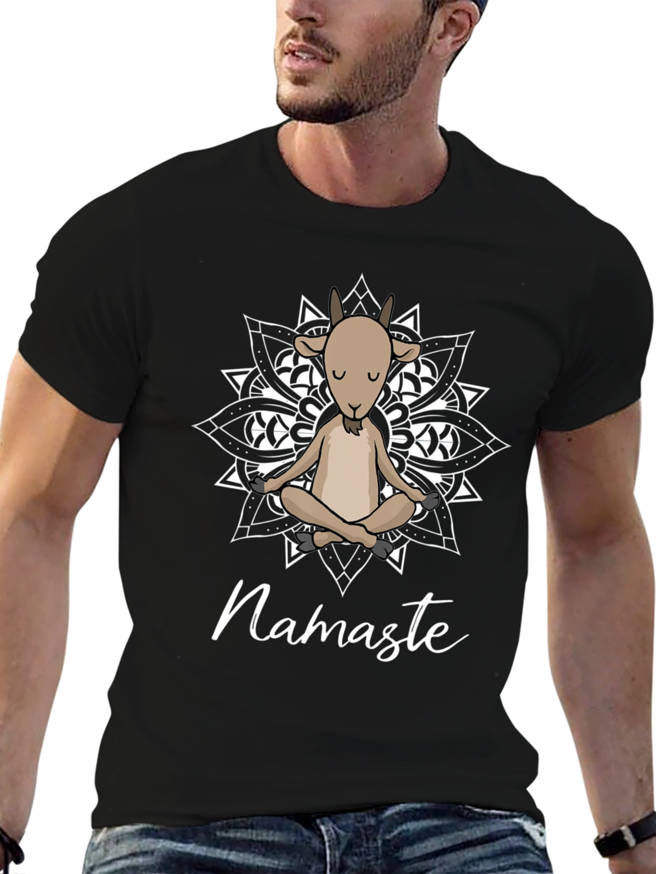 Goat Yoga Namaste Graphic T-Shirt