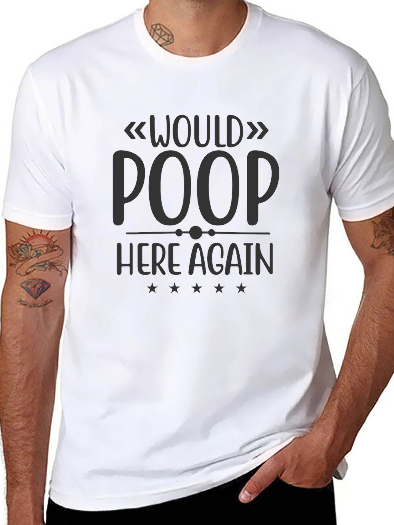 Would Poop Here Again Funny T-Shirt