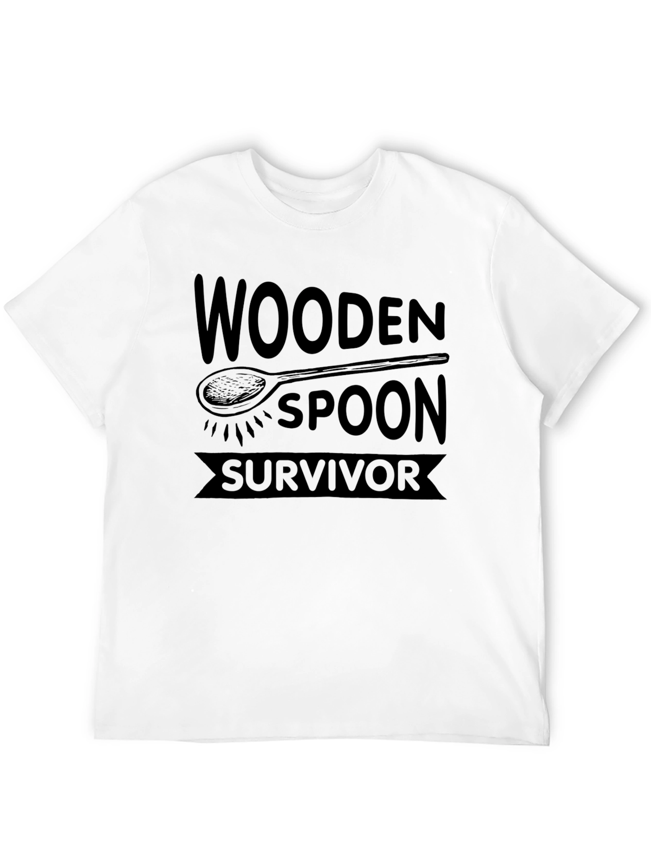 Wooden Spoon Survivor T-Shirt - Novelty Graphic Tee
