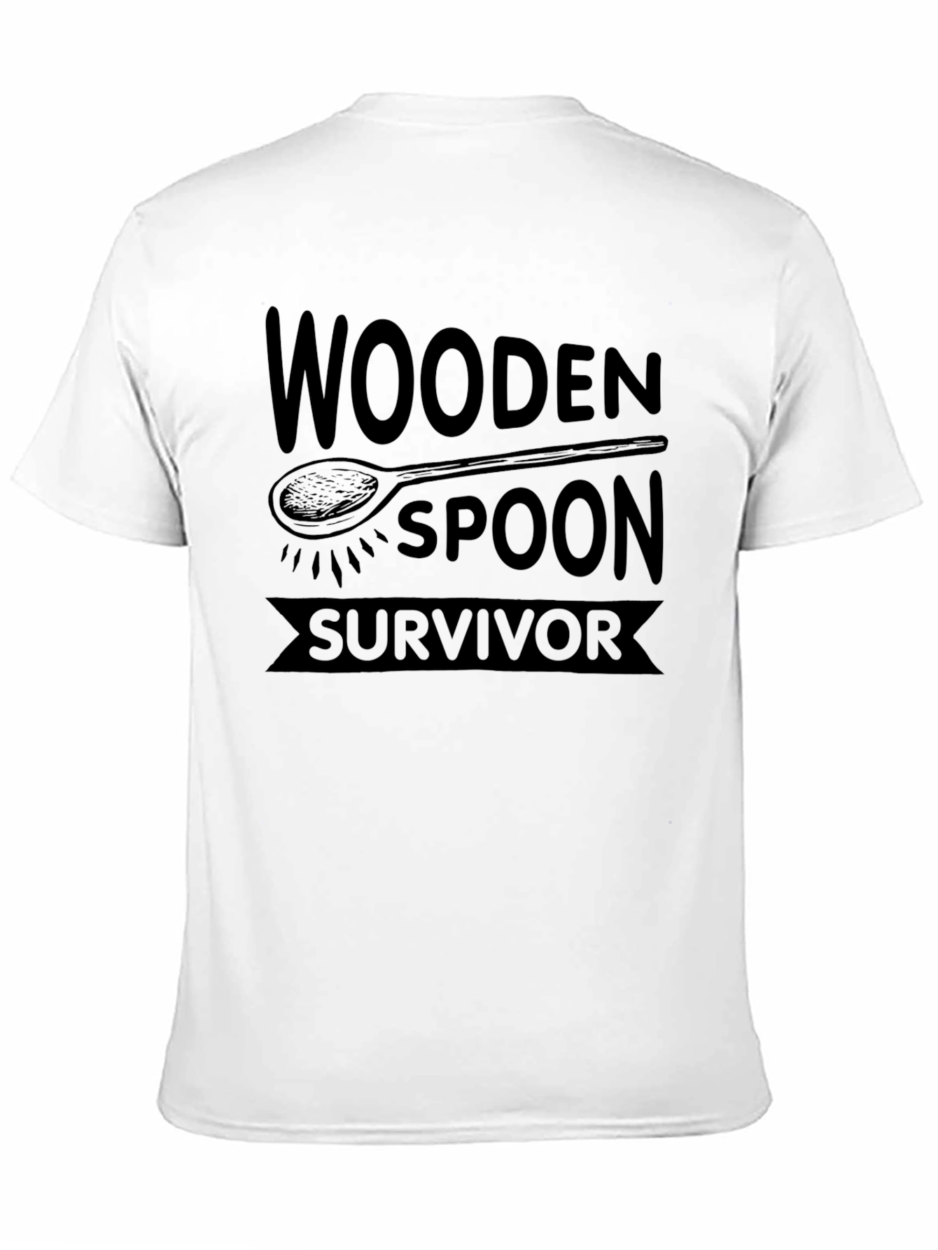Wooden Spoon Survivor T-Shirt - Novelty Graphic Tee