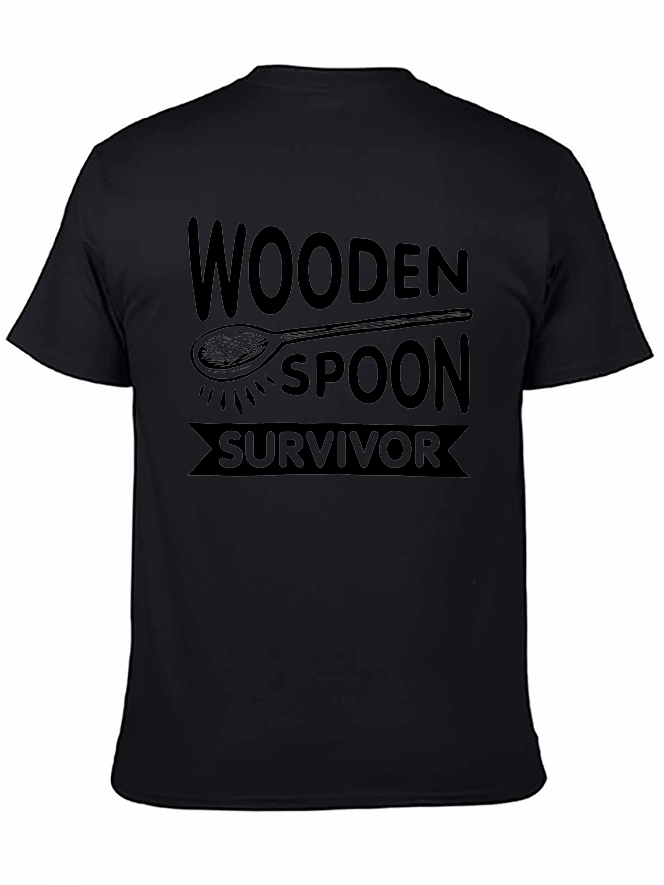 Wooden Spoon Survivor T-Shirt - Novelty Graphic Tee