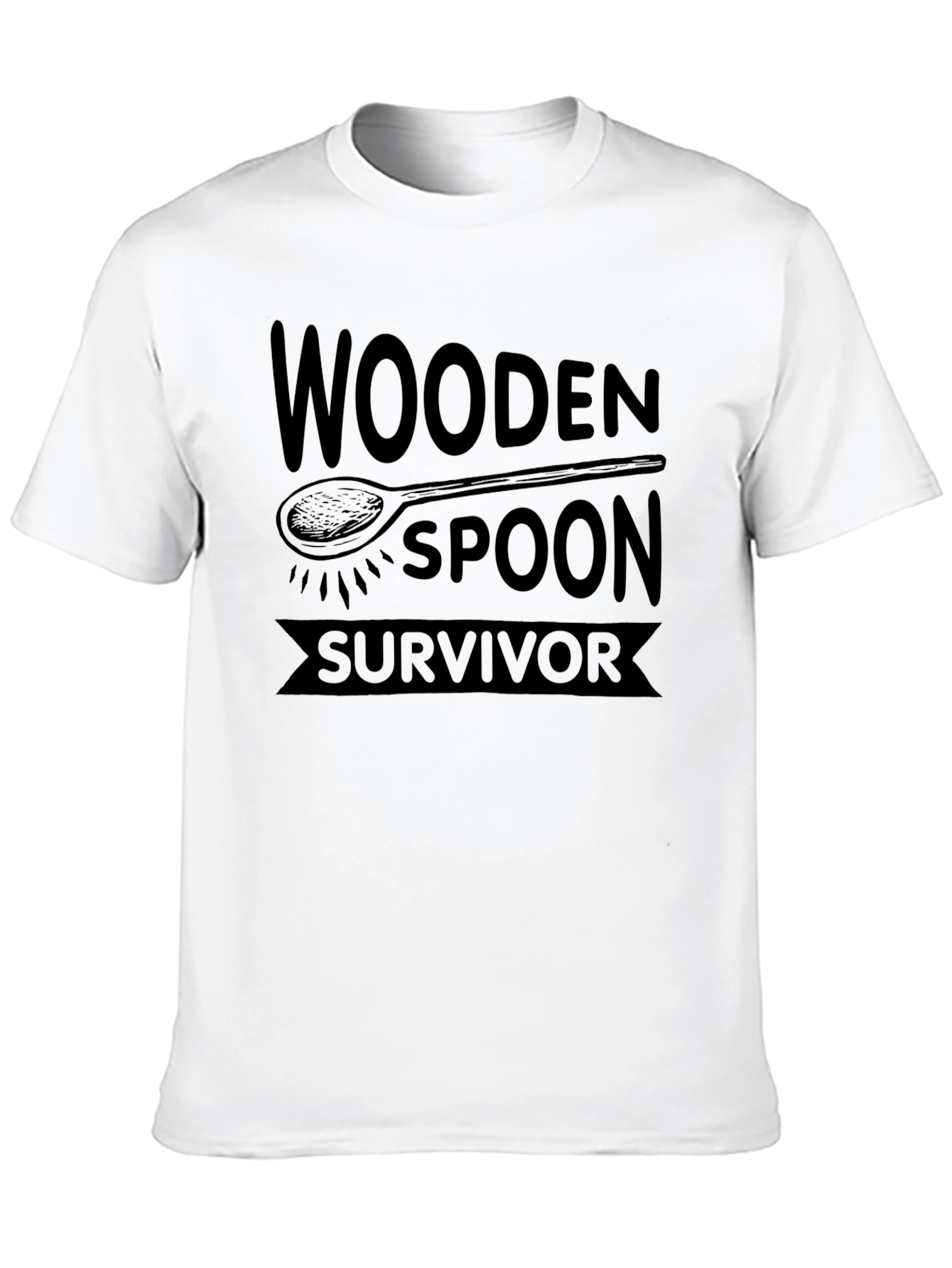 Wooden Spoon Survivor T-Shirt - Novelty Graphic Tee