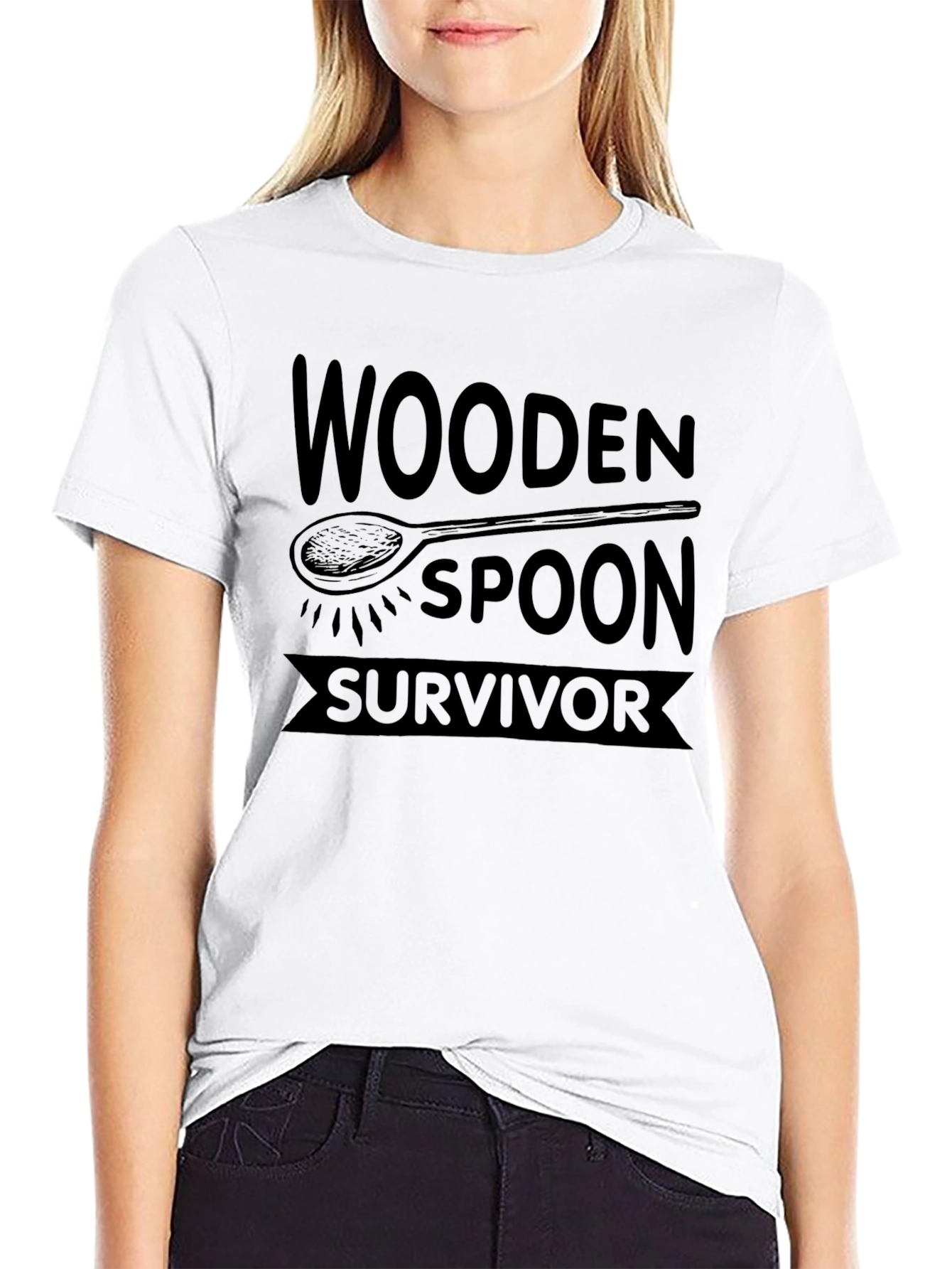 Wooden Spoon Survivor T-Shirt - Novelty Graphic Tee