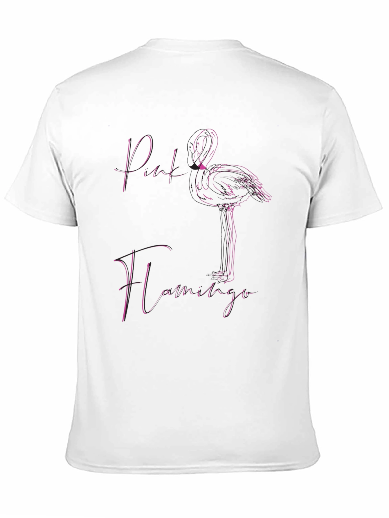 Pink Flamingo Graphic Print T-Shirt
