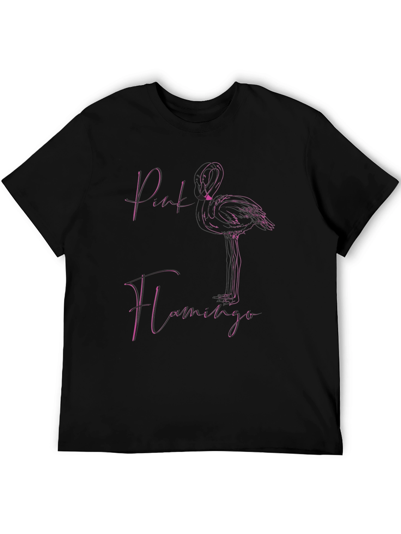 Pink Flamingo Graphic Print T-Shirt