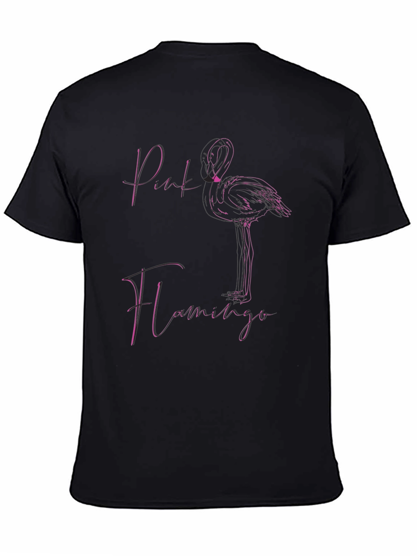 Pink Flamingo Graphic Print T-Shirt