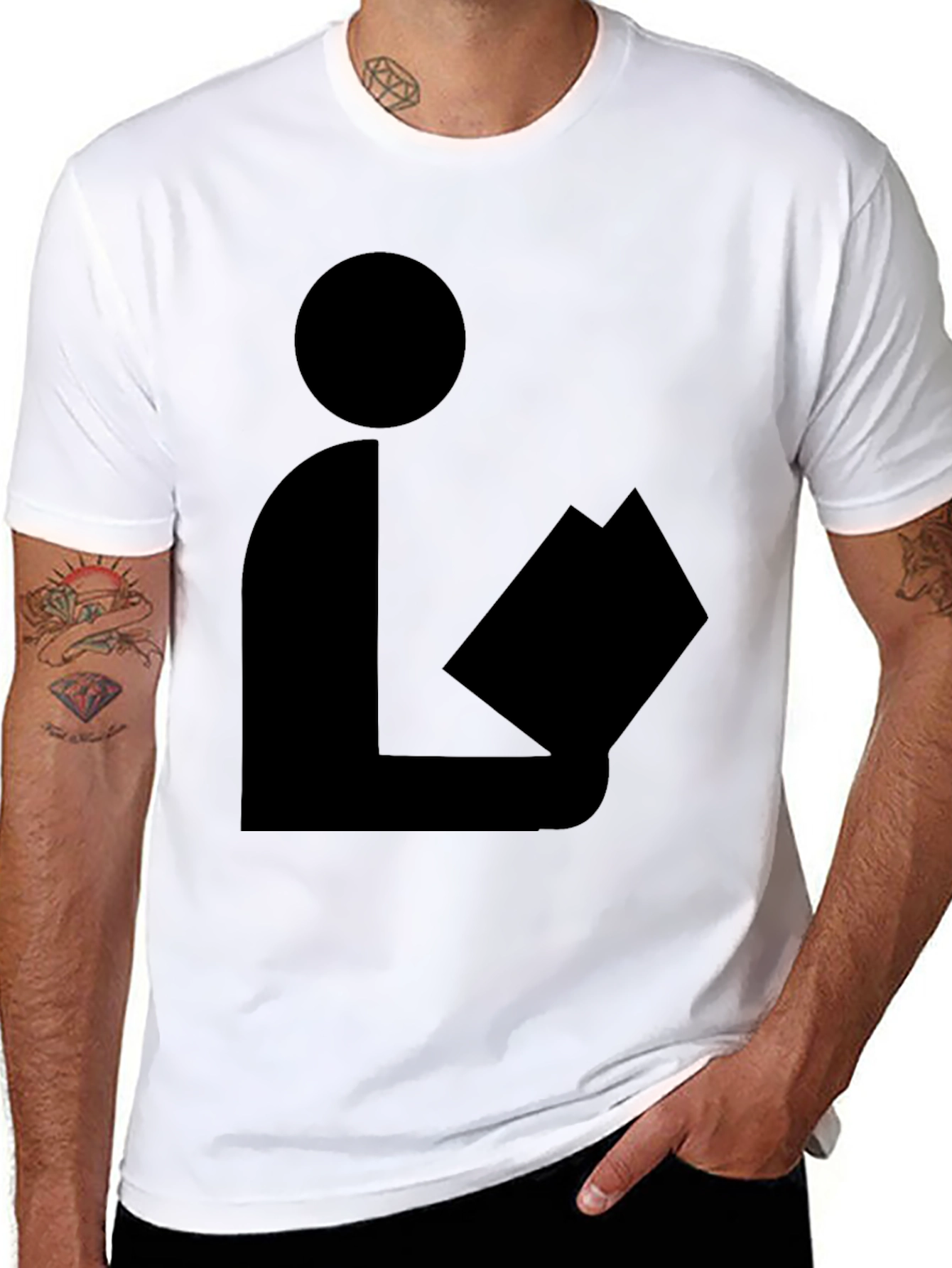 Reader Graphic T-Shirt - Classic Black Cotton Tee