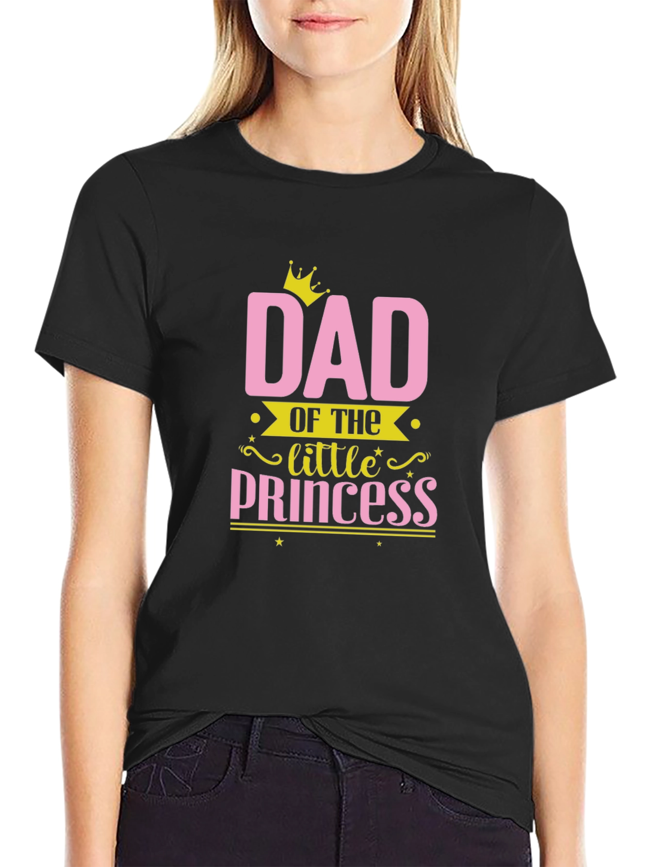 Dad of the Little Princess Black T-Shirt
