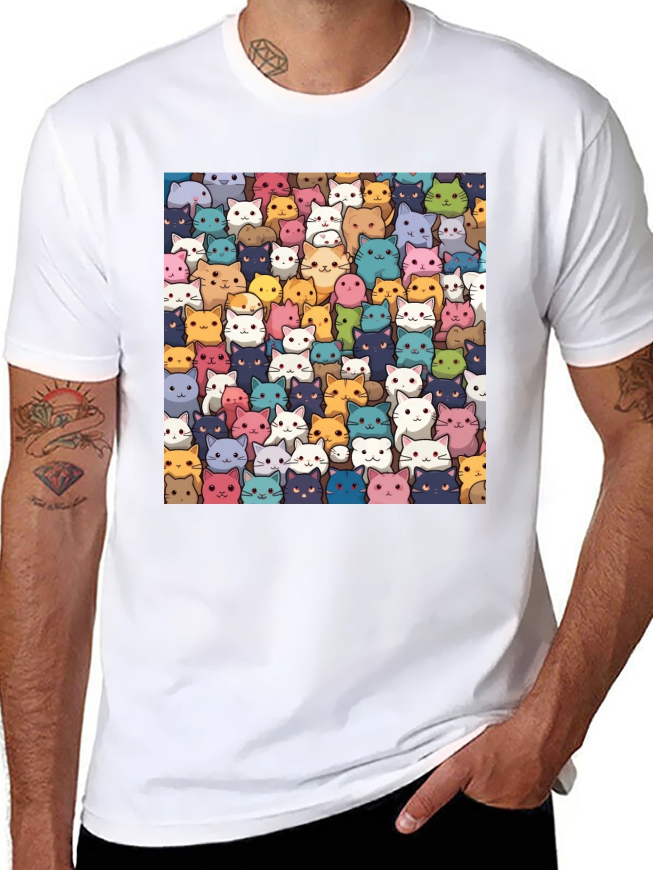 Cute Cats T-Shirt - All Over Print Kitten Tee