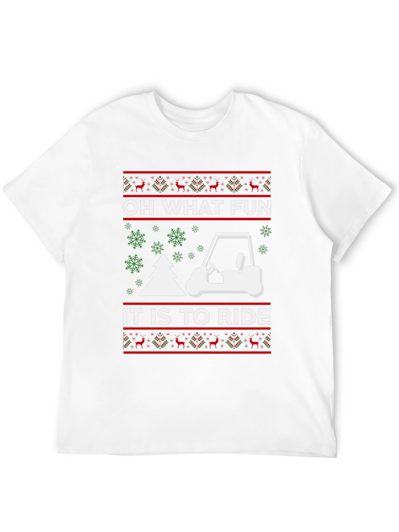 Festive Golf Cart Christmas T-Shirt