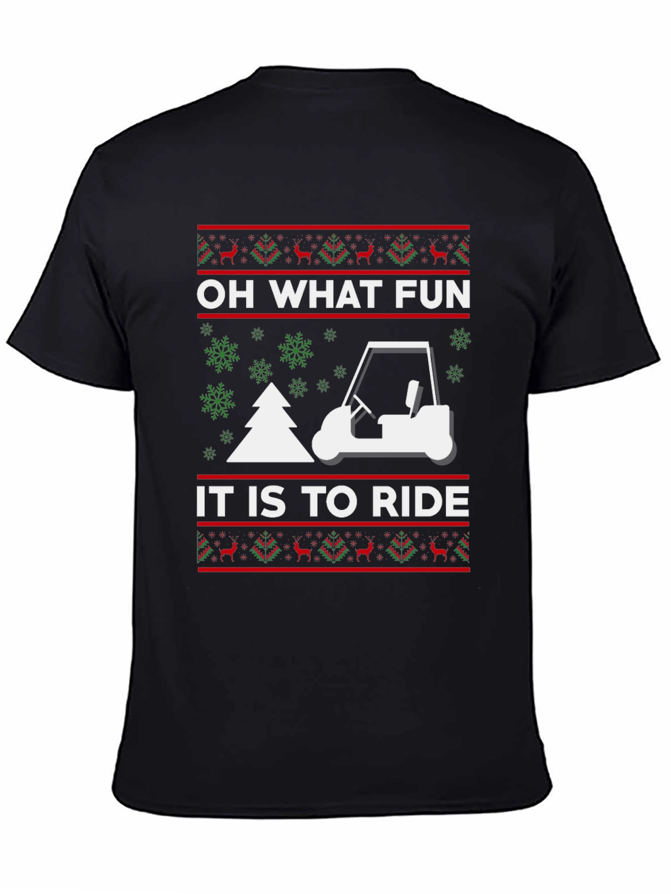Festive Golf Cart Christmas T-Shirt