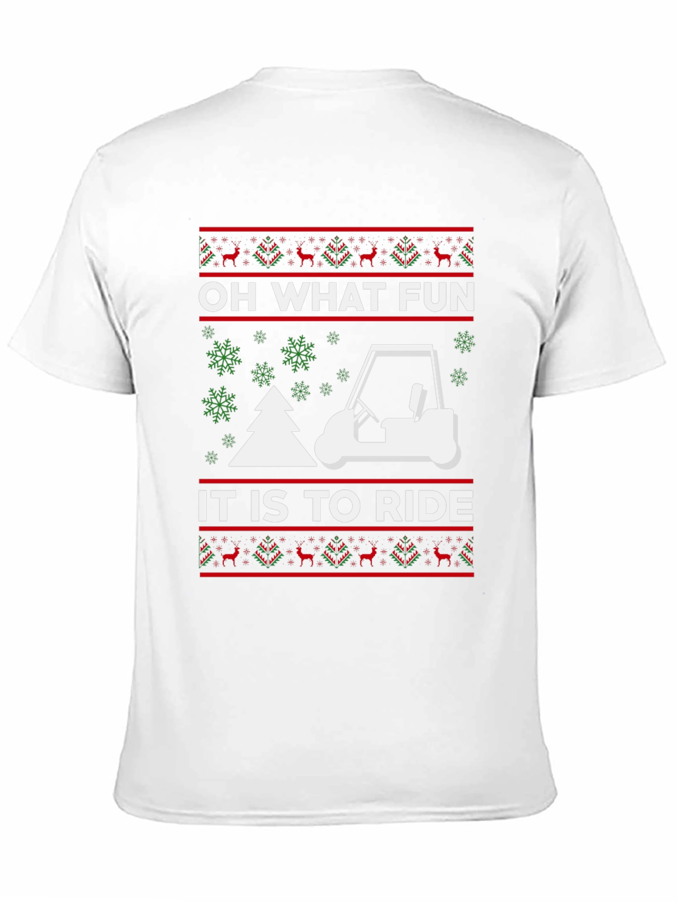 Festive Golf Cart Christmas T-Shirt