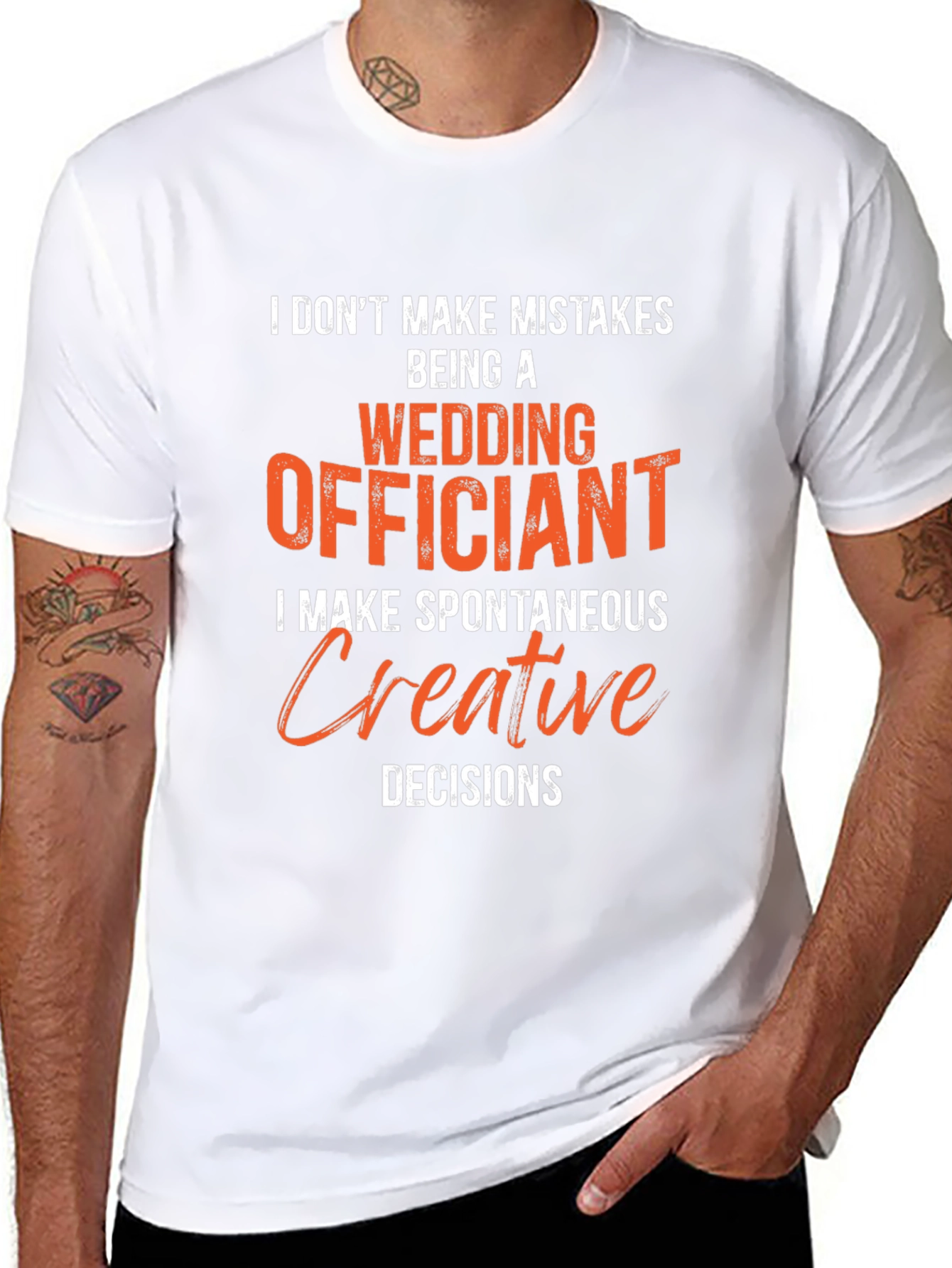 Wedding Officiant T-Shirt - Spontaneous Creative Decisions Tee