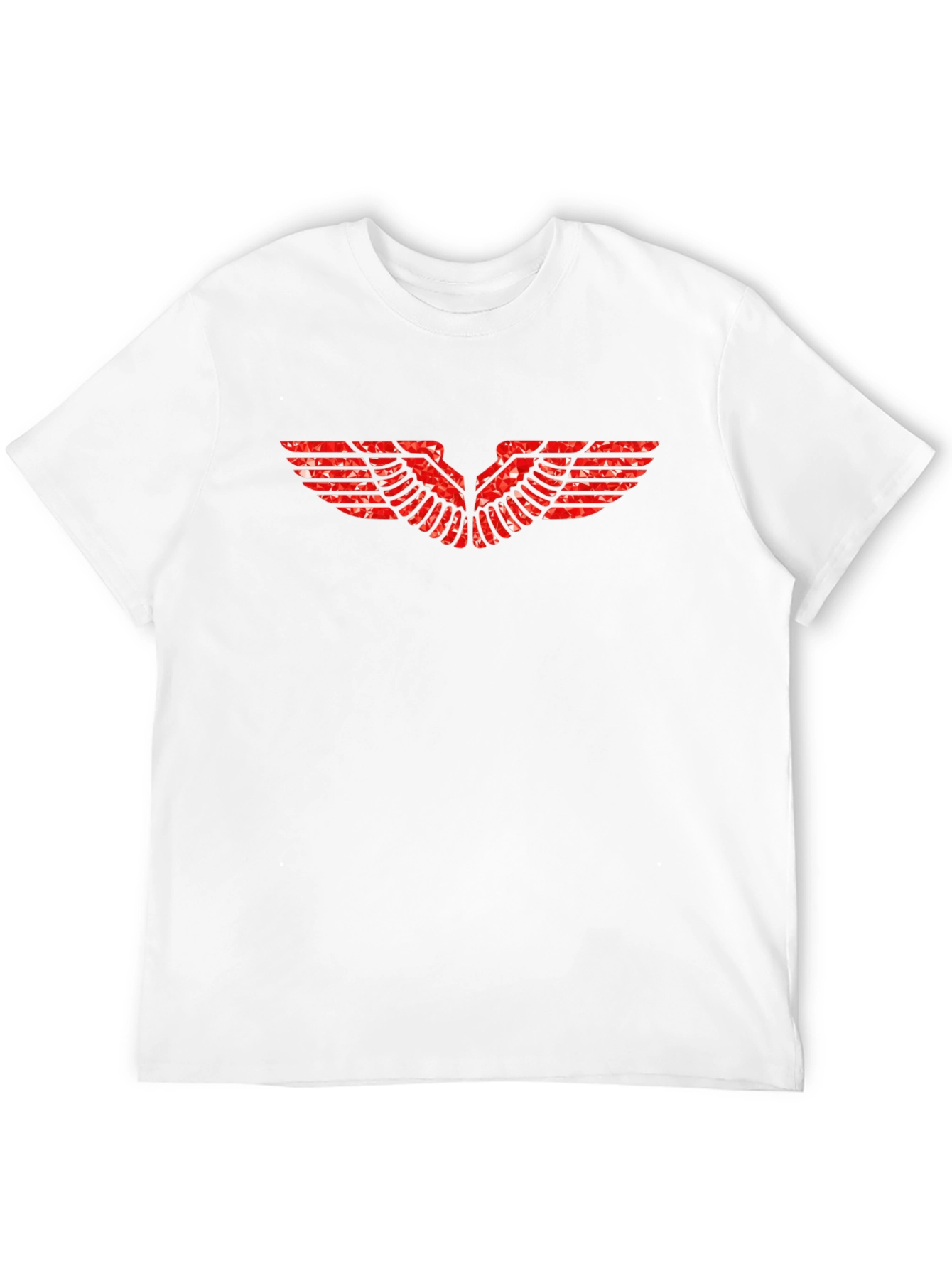 Black Tee with Red Wing Graphic