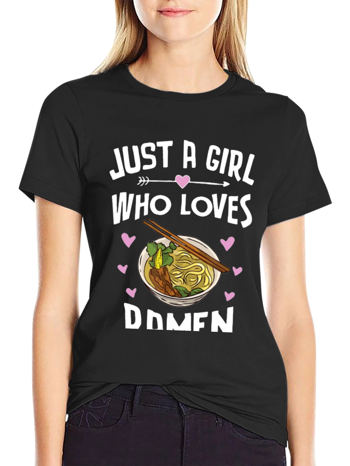 Just A Girl Who Loves Ramen Graphic Tee