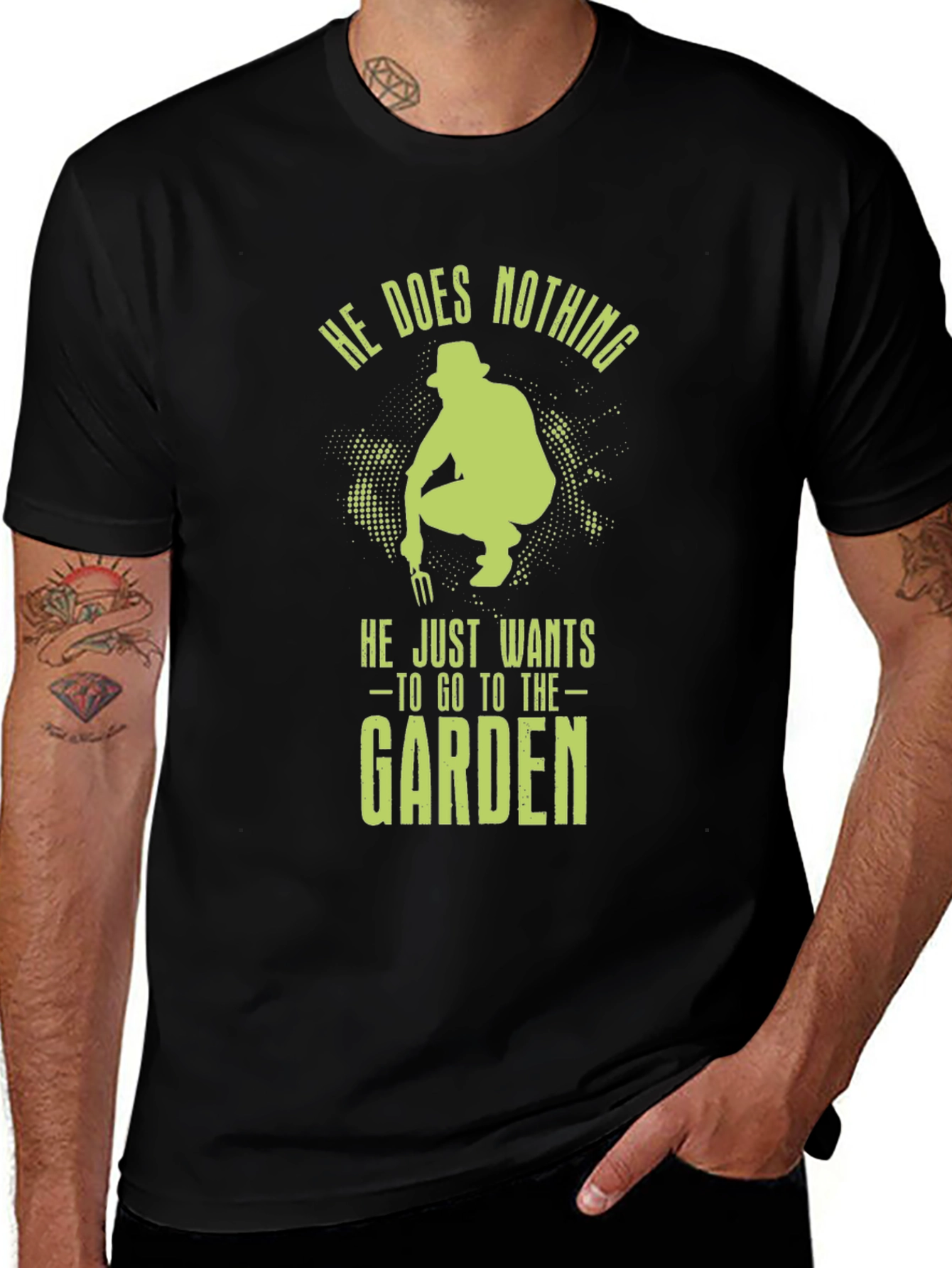 Gardener Graphic Tee - He Does Nothing Garden