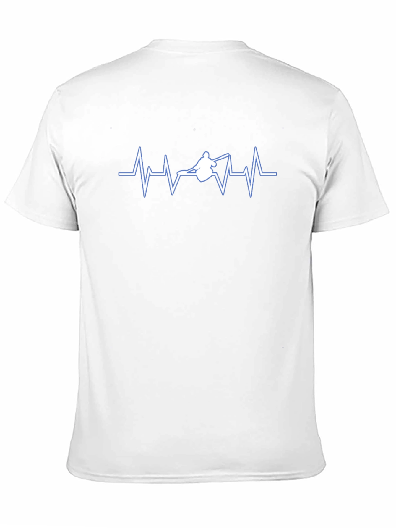 Skier Heartbeat Graphic Tee - Black Cotton T-Shirt