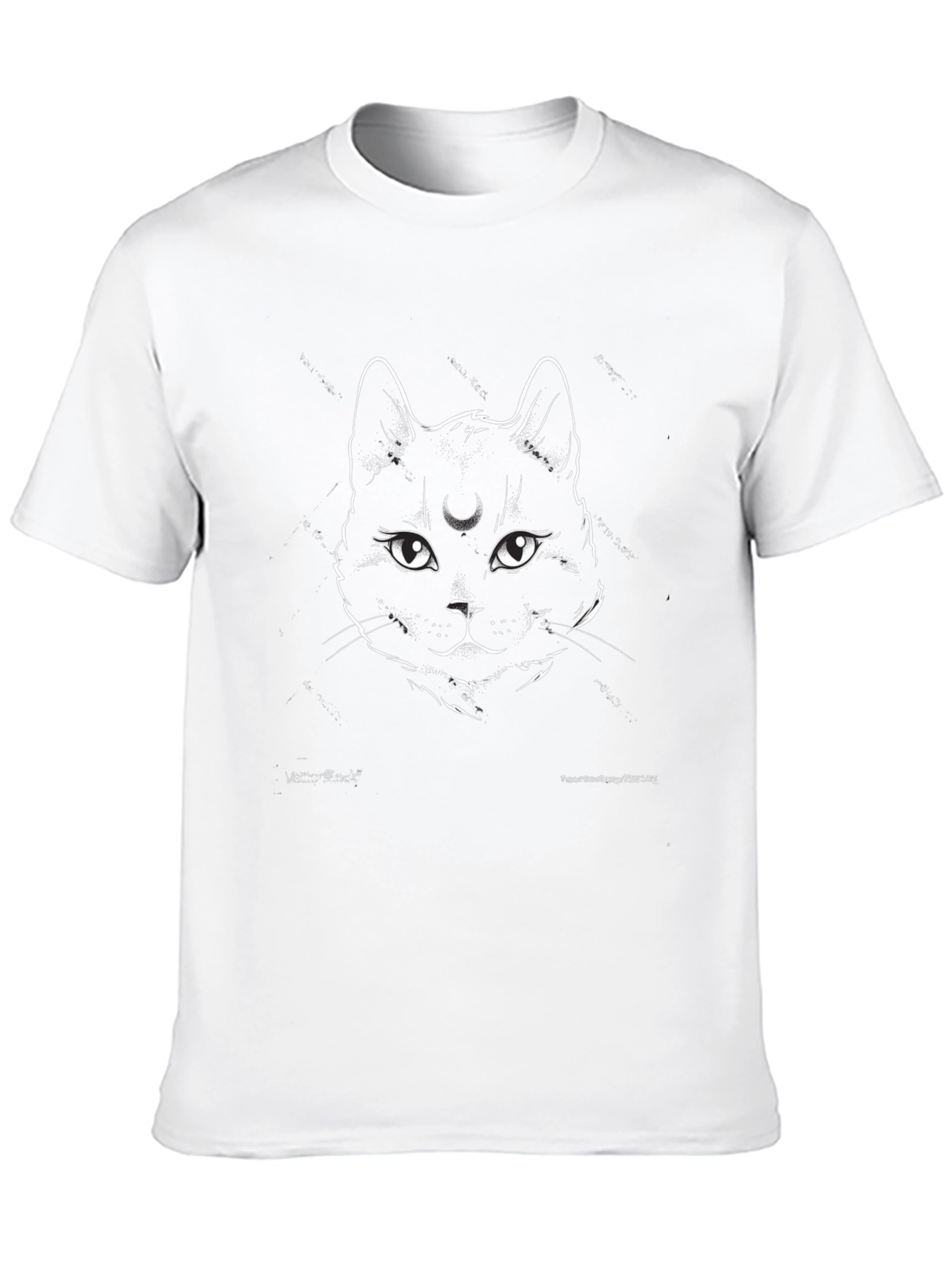 Mystic Cat Graphic Tee - Black T-Shirt