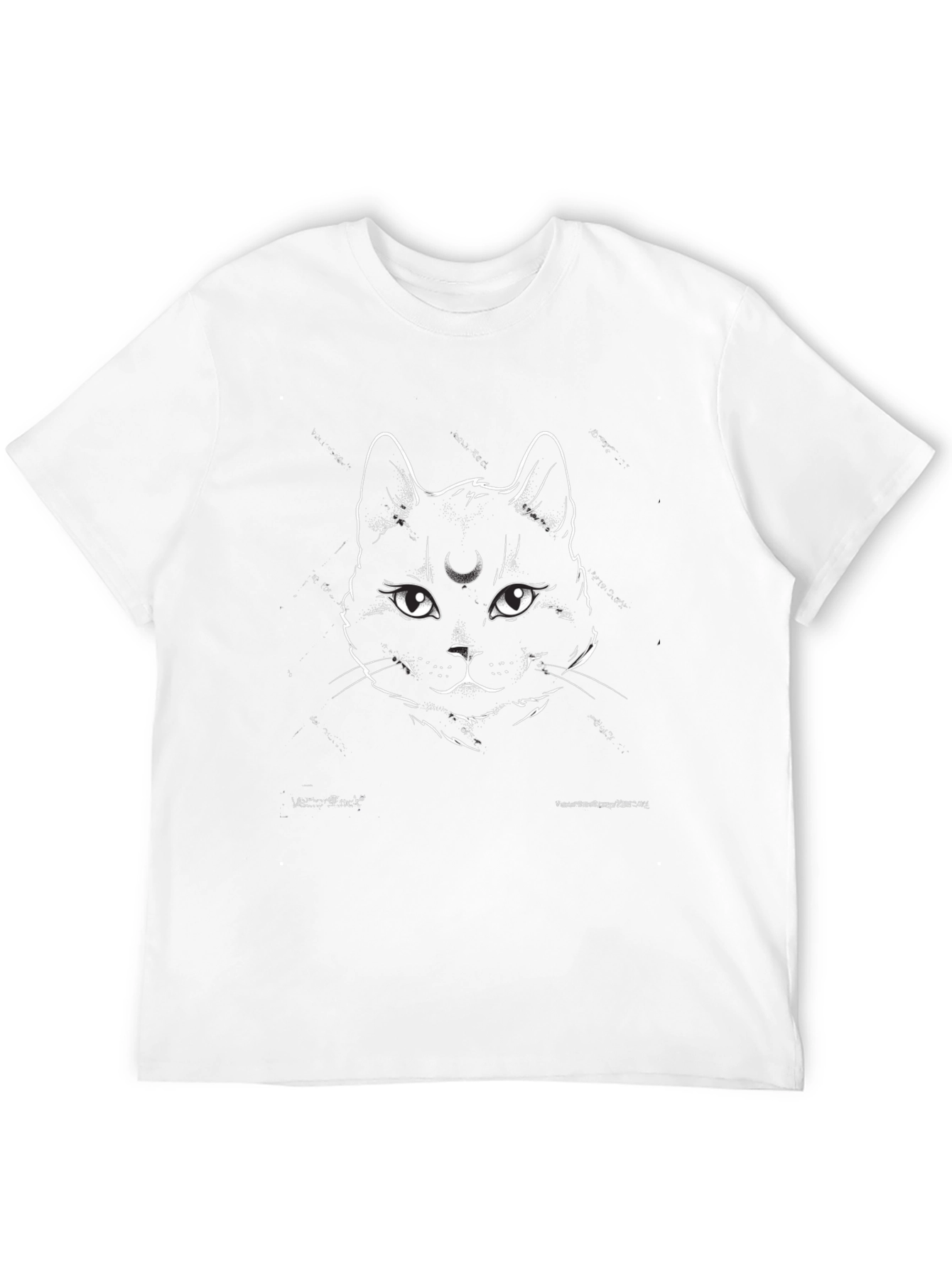 Mystic Cat Graphic Tee - Black T-Shirt