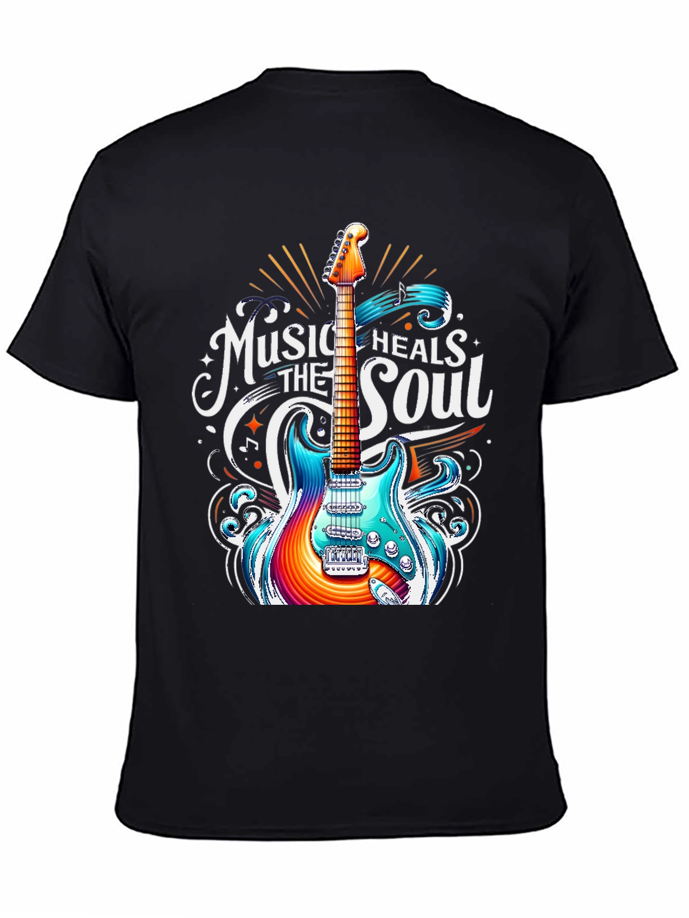 Music Heals the Soul Guitar T-Shirt
