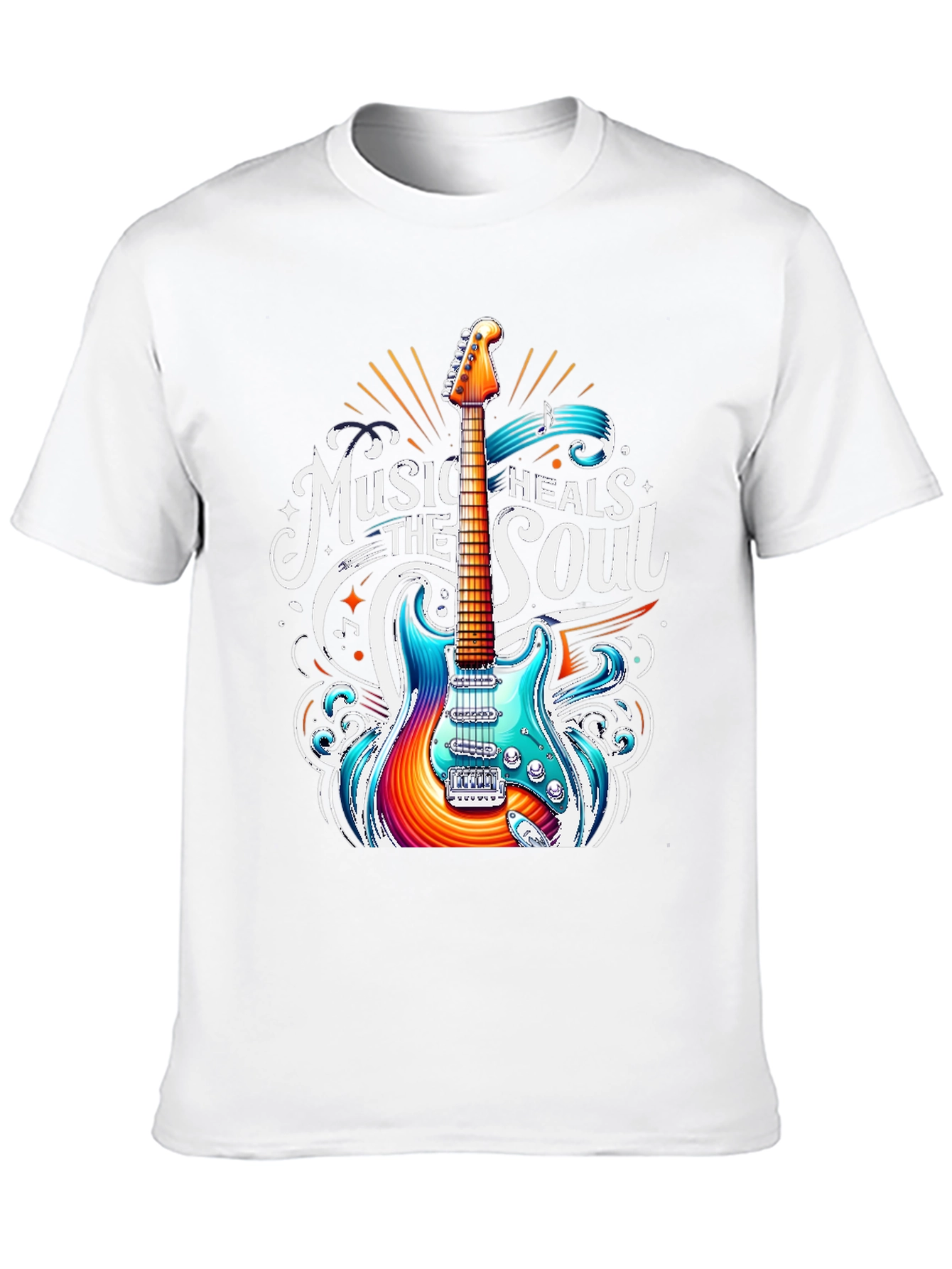 Music Heals the Soul Guitar T-Shirt