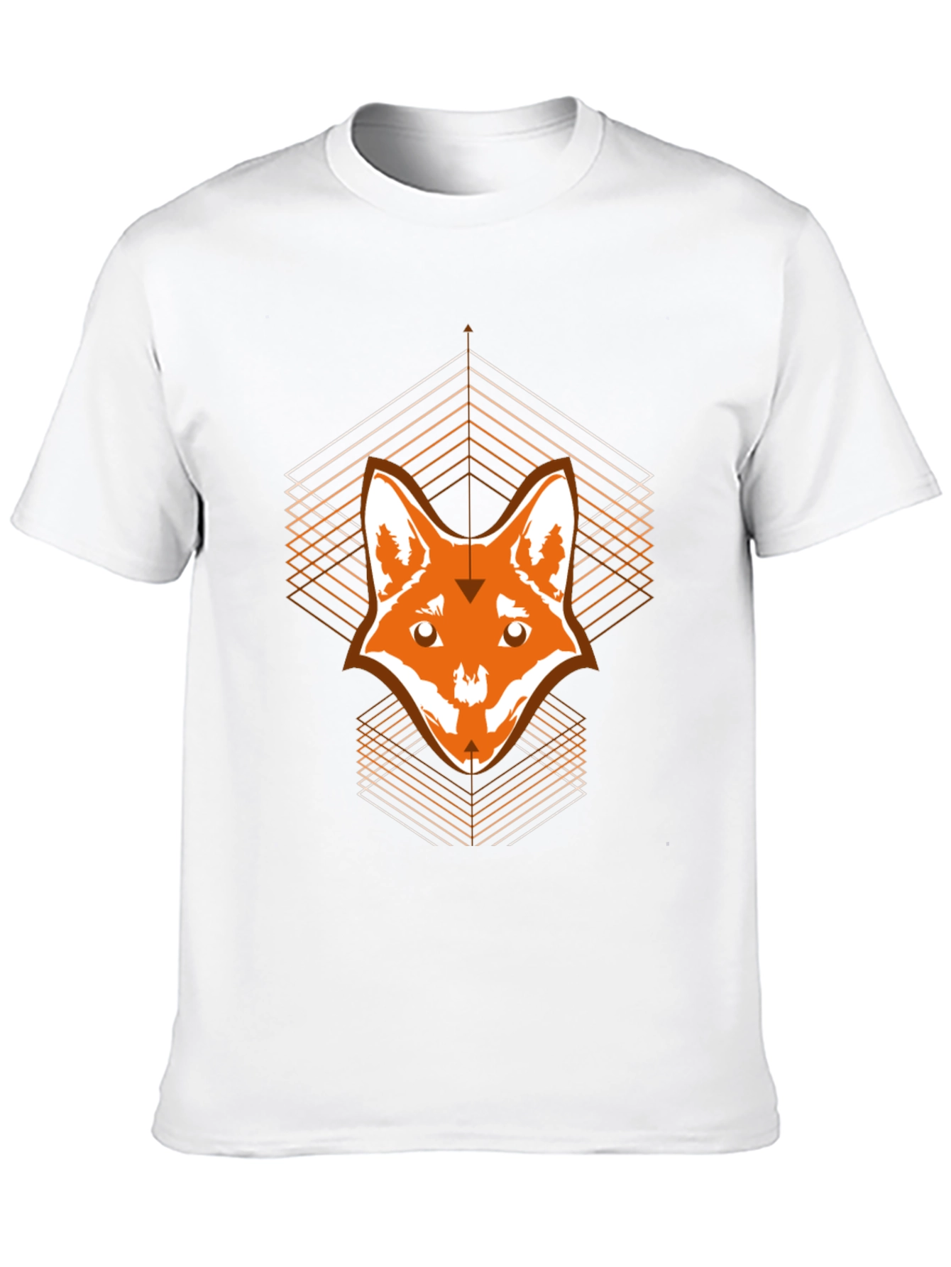 Geometric Fox Graphic Print T-Shirt