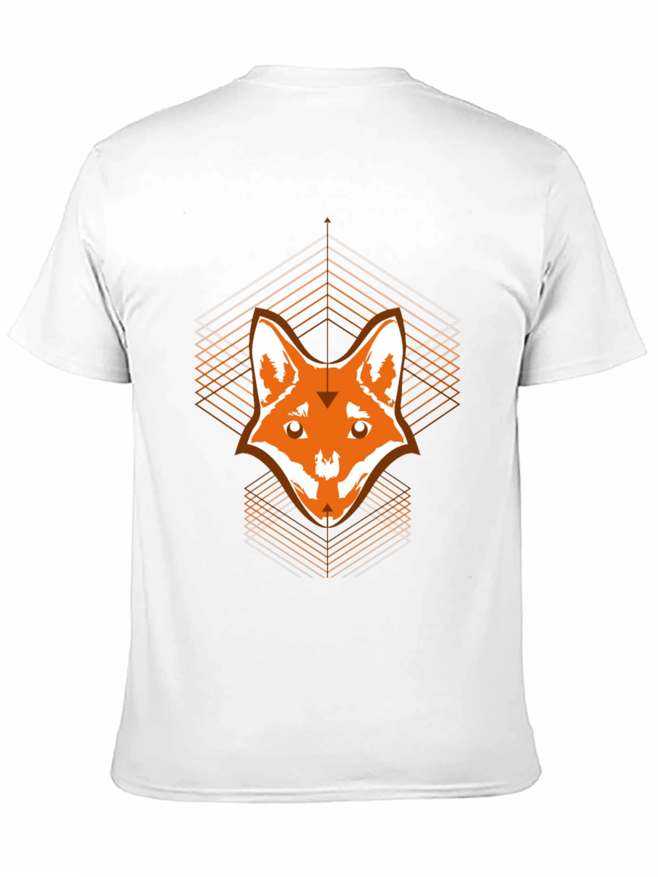 Geometric Fox Graphic Print T-Shirt