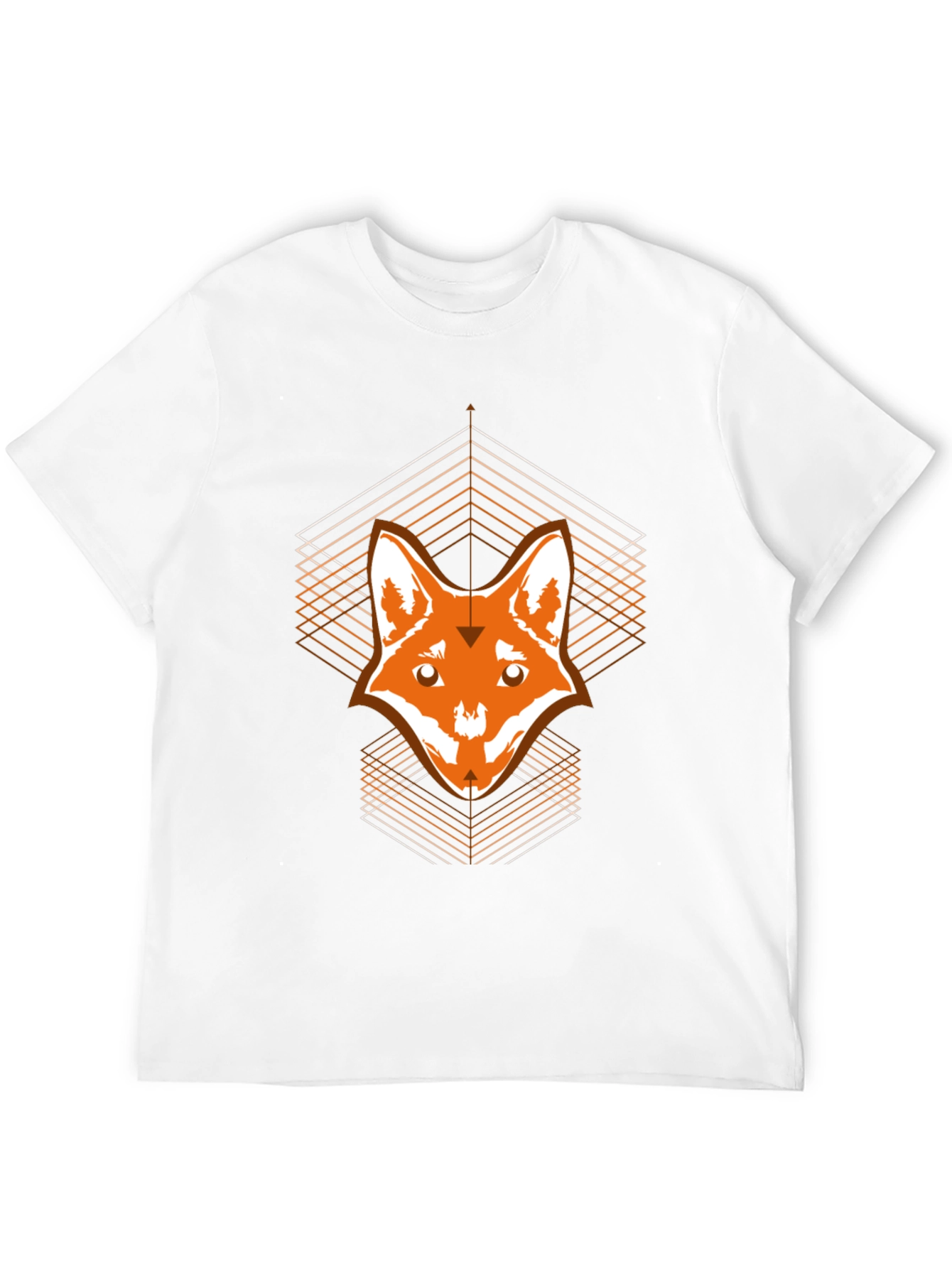 Geometric Fox Graphic Print T-Shirt