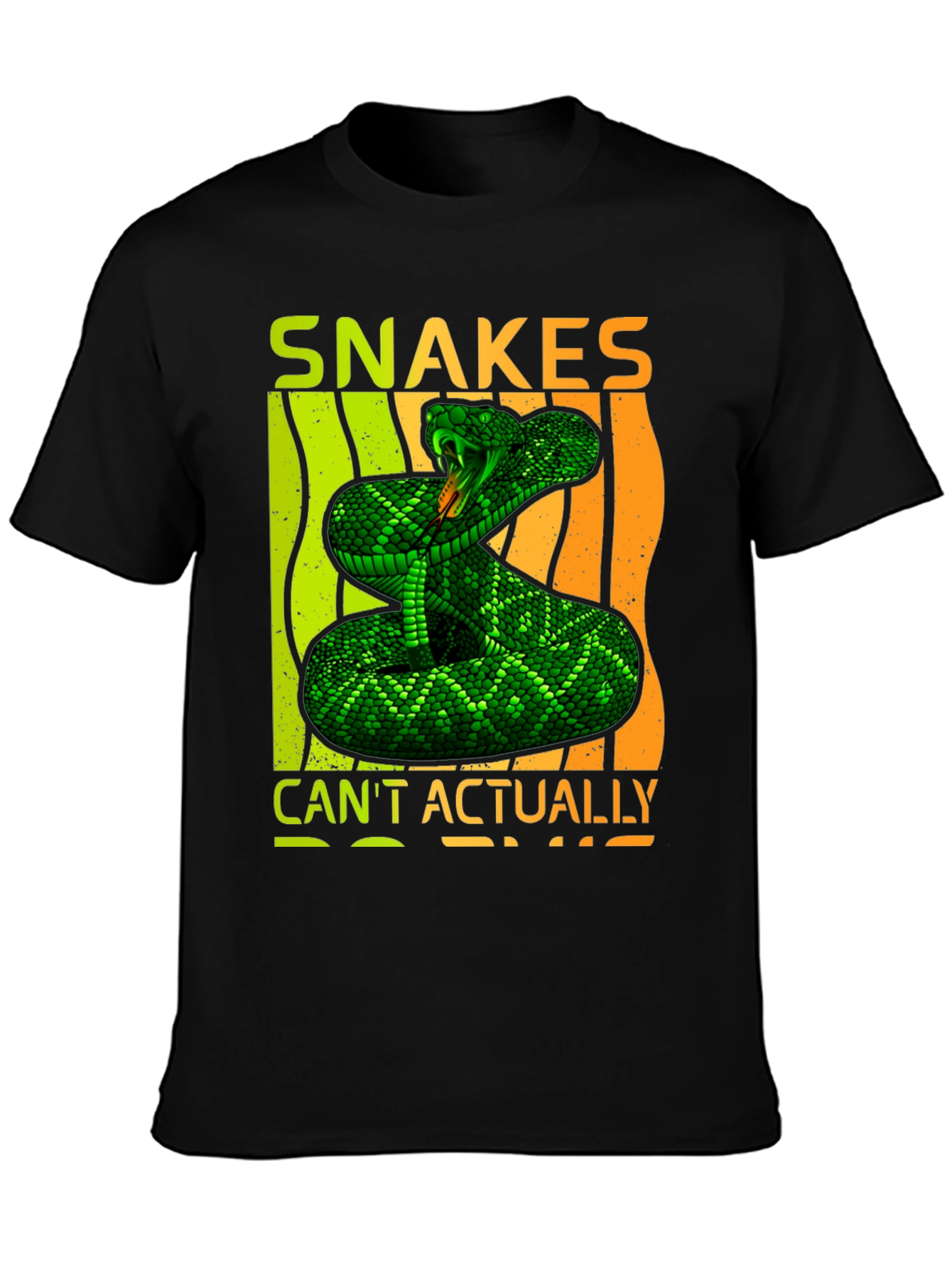 Snakes Cant Actually Black Graphic Tee