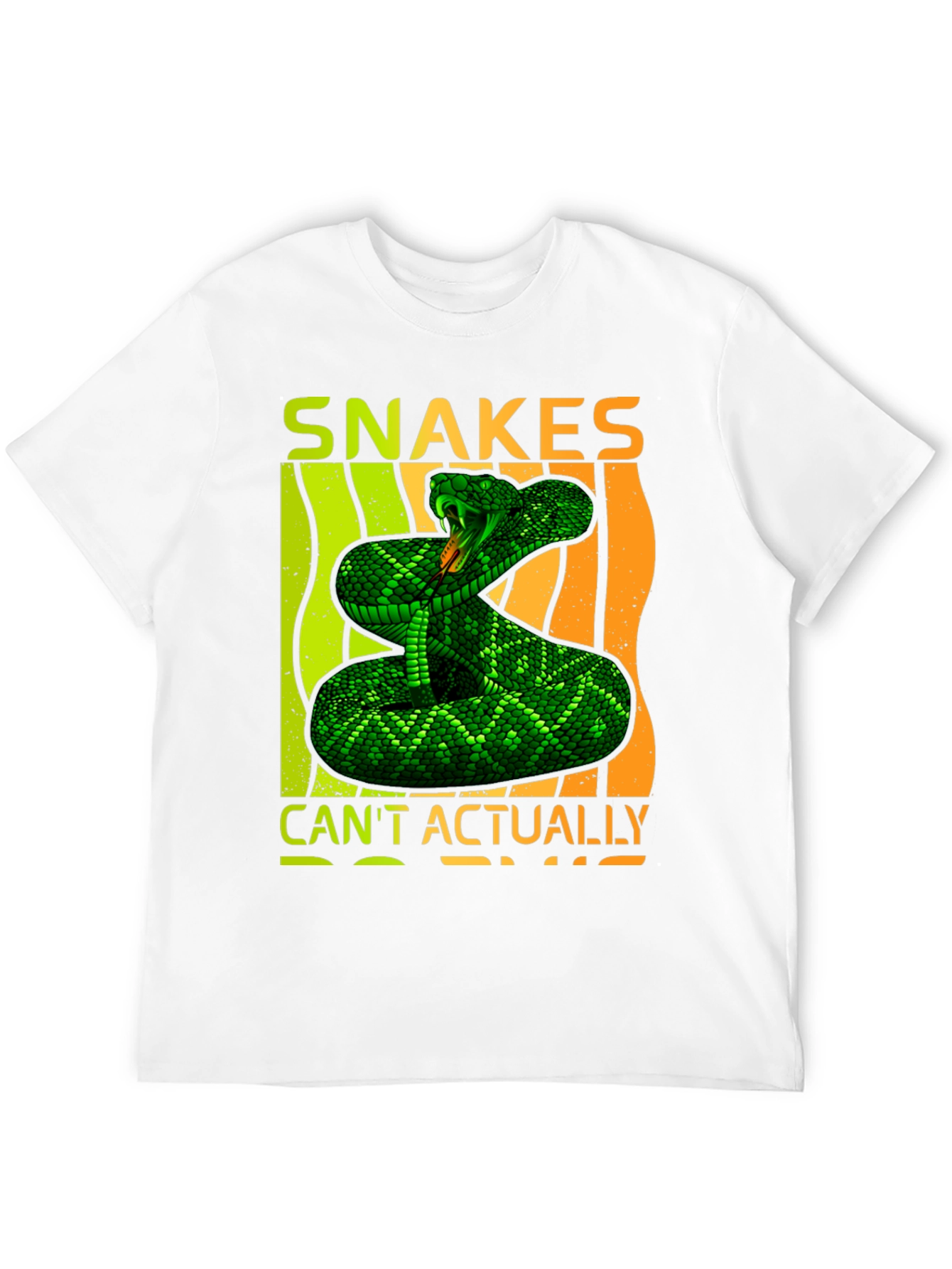 Snakes Cant Actually Black Graphic Tee