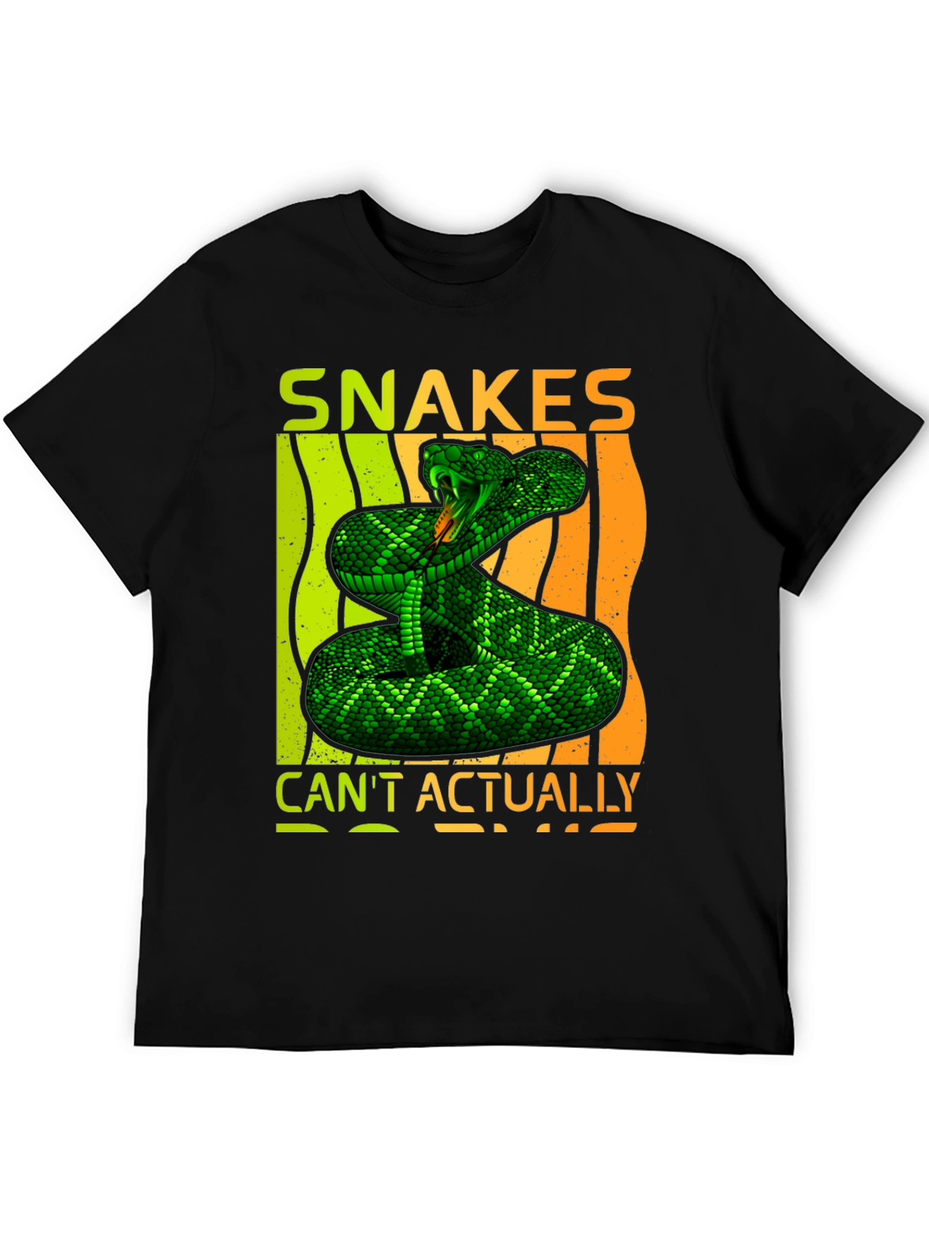 Snakes Cant Actually Black Graphic Tee