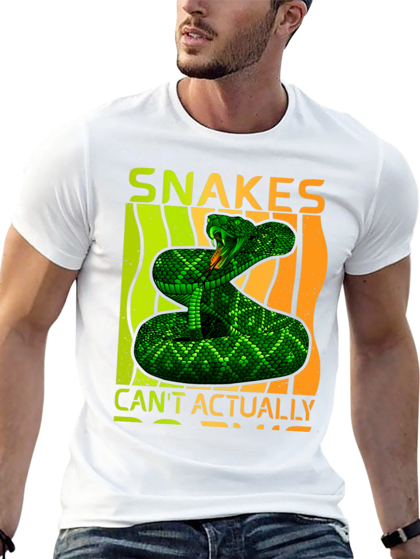 Snakes Cant Actually Black Graphic Tee