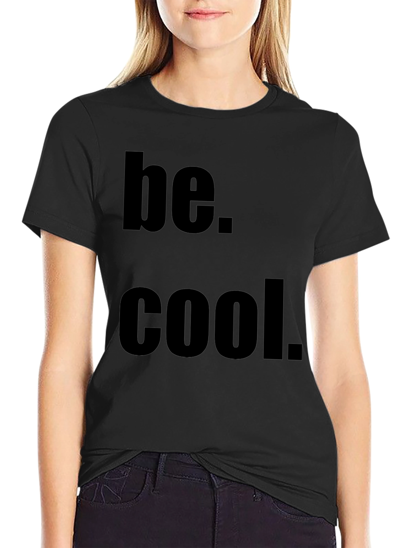 Be Cool Black Graphic Tee