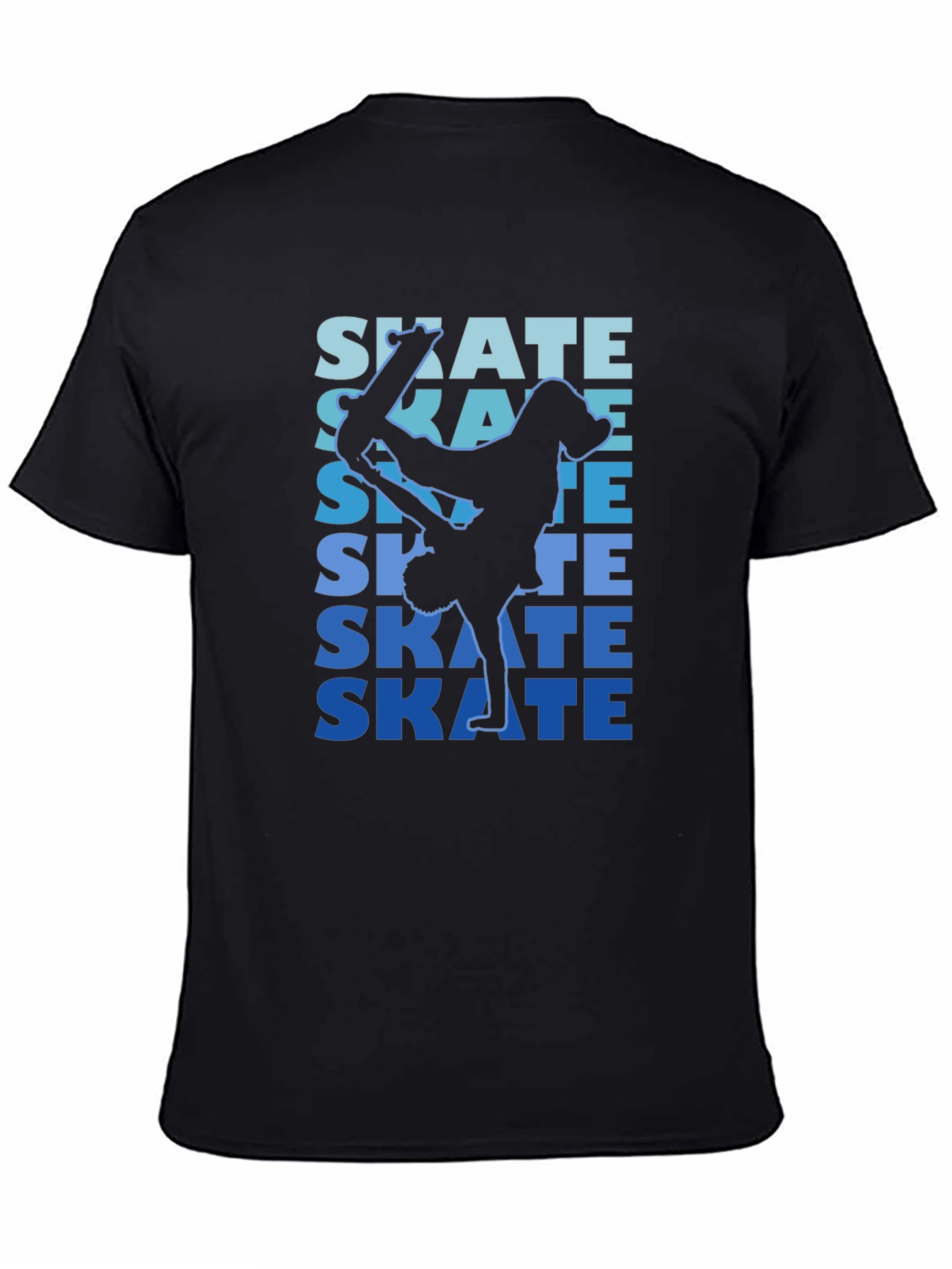 Skateboarding Graphic Tee - Black