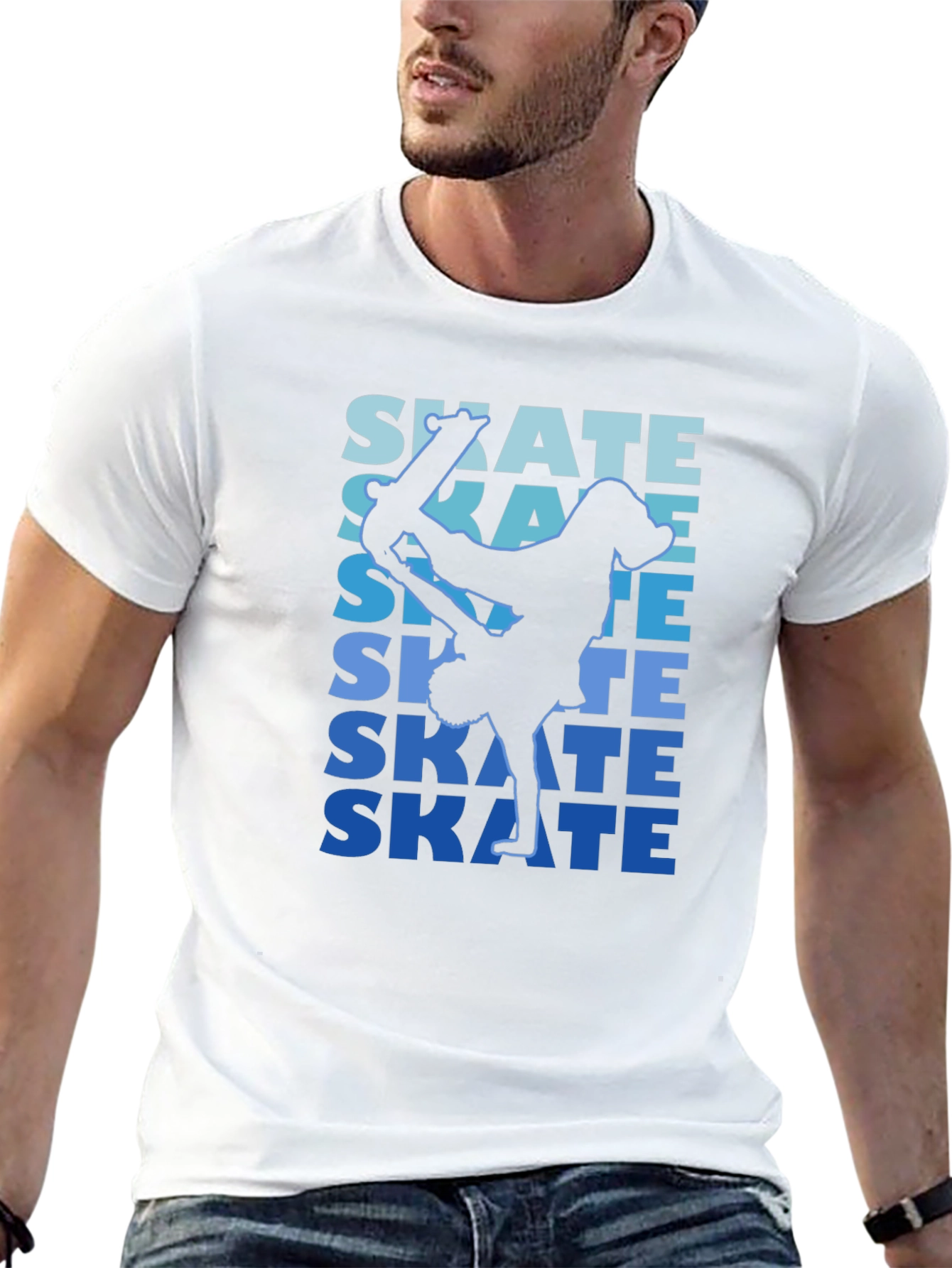 Skateboarding Graphic Tee - Black
