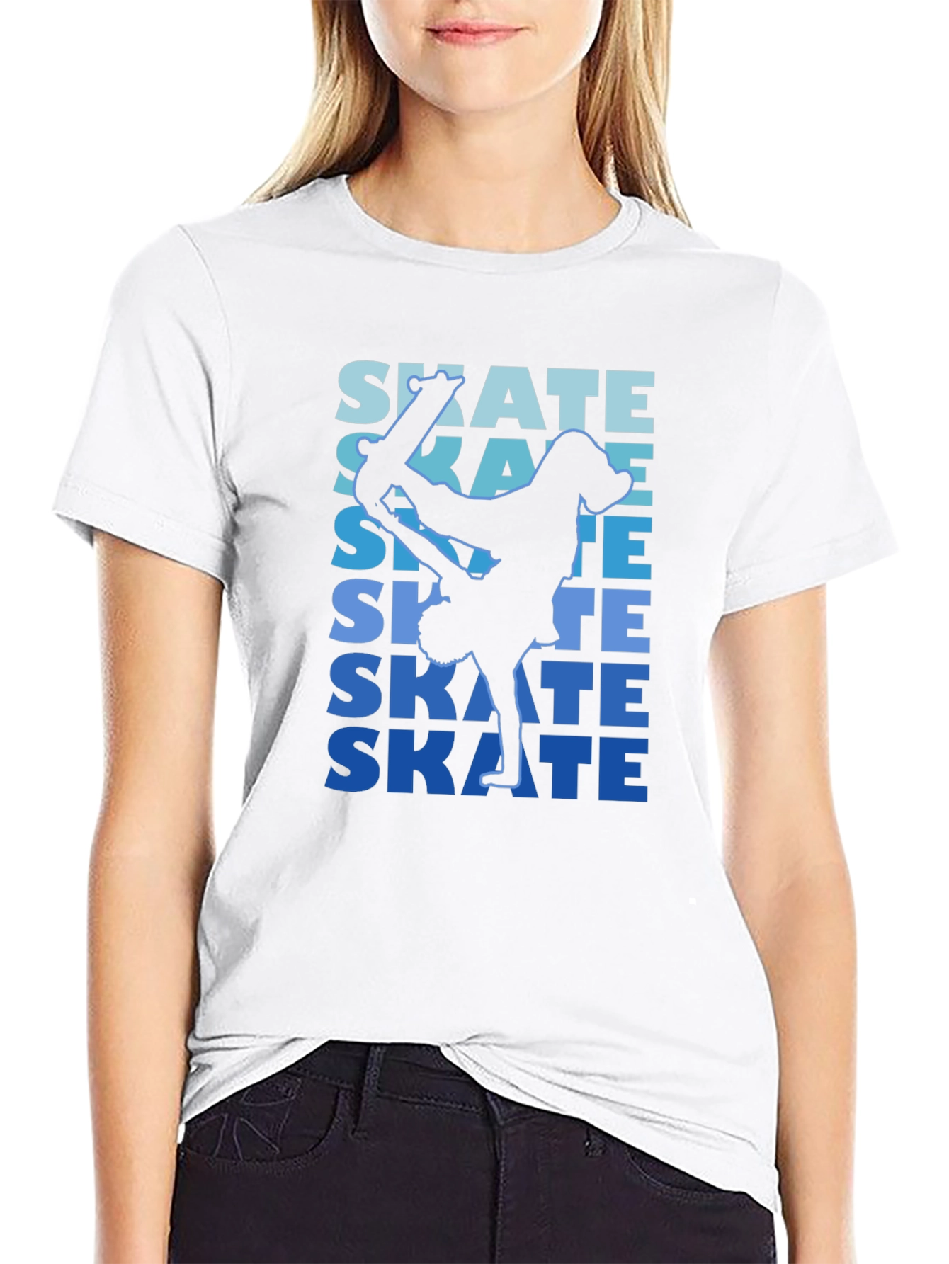 Skateboarding Graphic Tee - Black