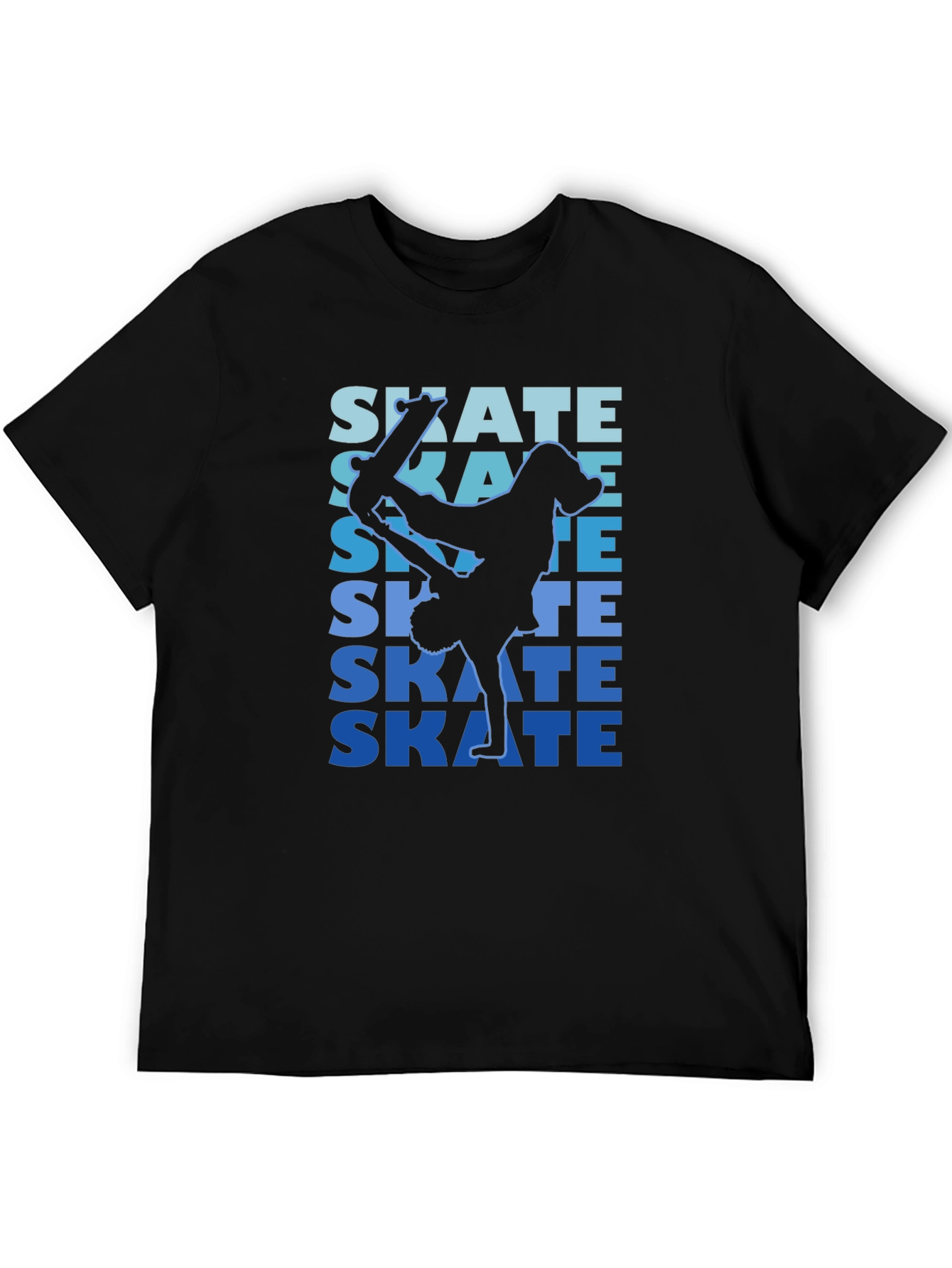 Skateboarding Graphic Tee - Black