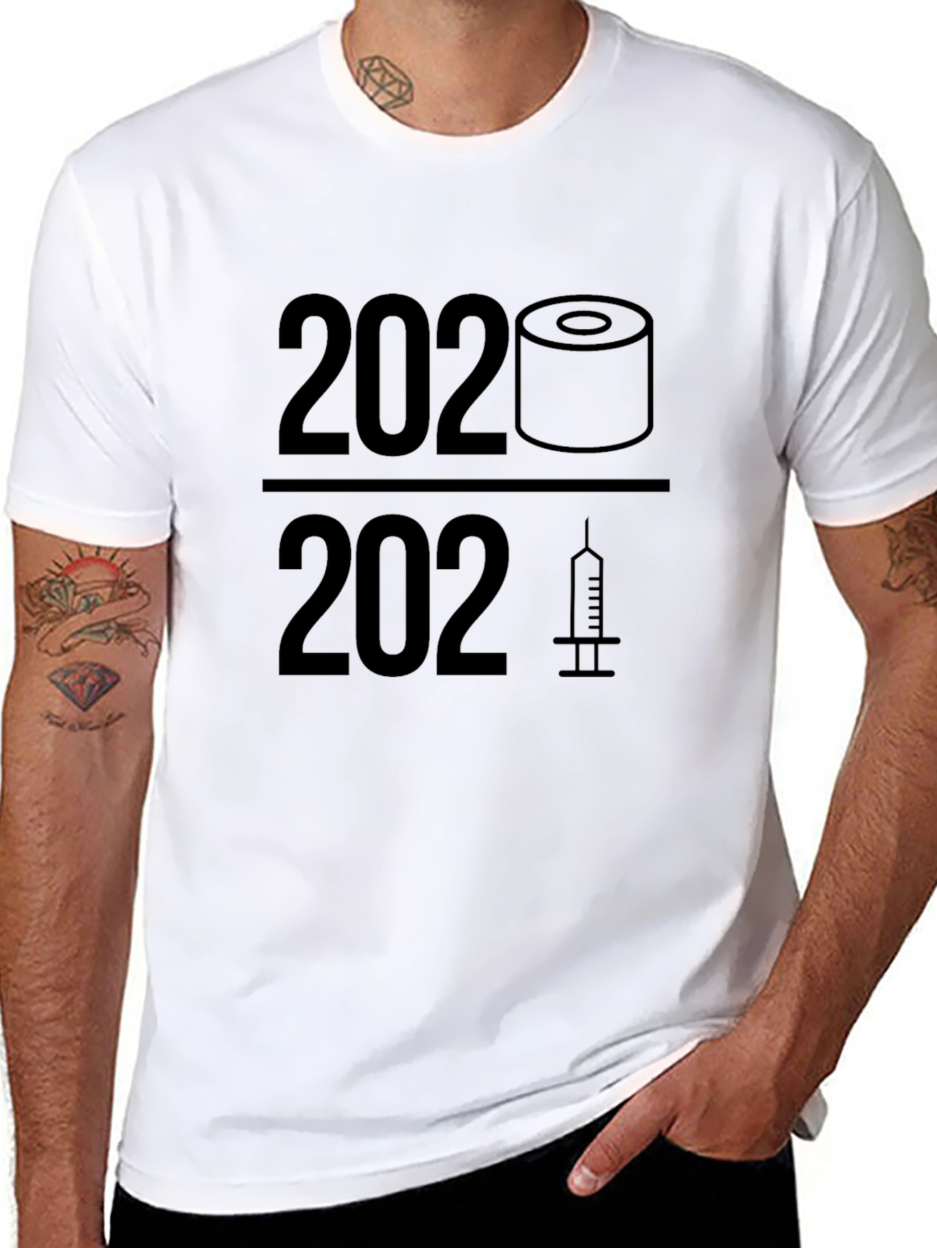 2020/2021 Toilet Paper/Vaccine Black T-Shirt
