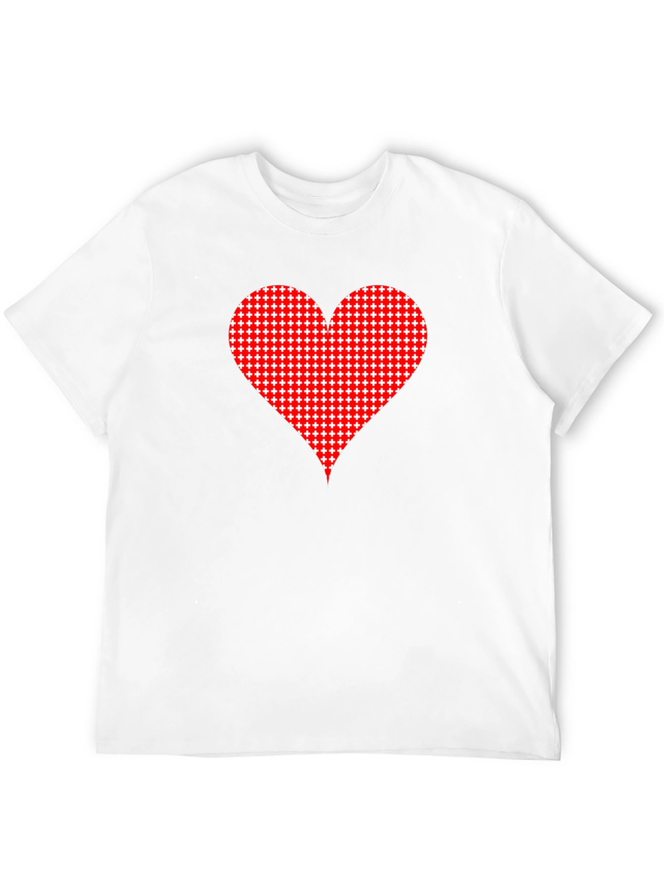 Heart Pattern Black Tee - Stylish Casual Wear