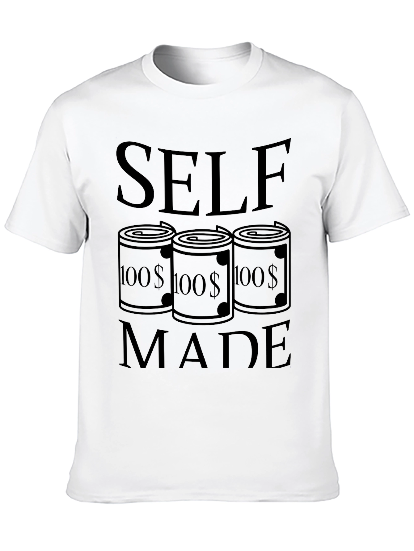 Self Made Black Graphic T-Shirt