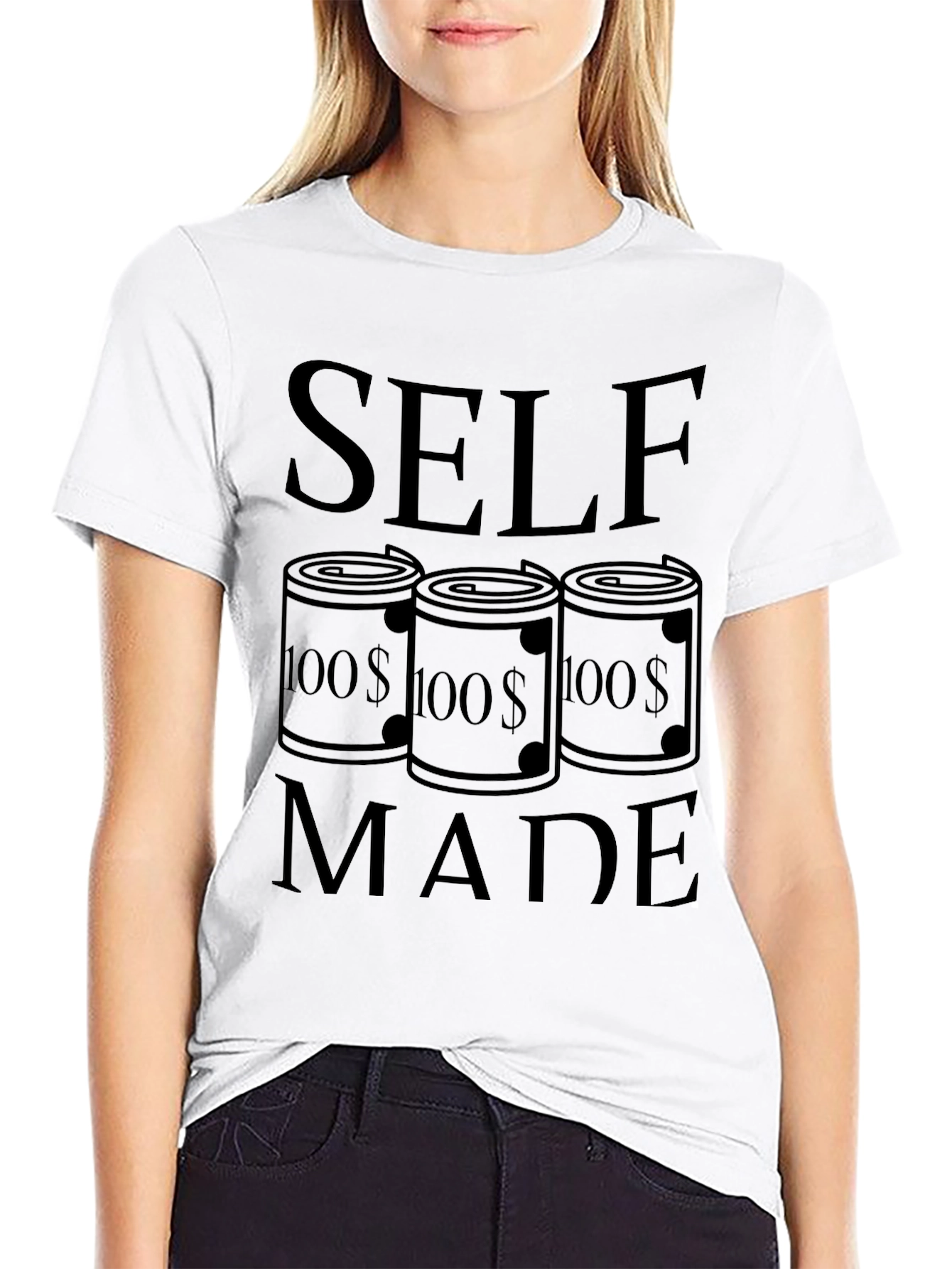 Self Made Black Graphic T-Shirt