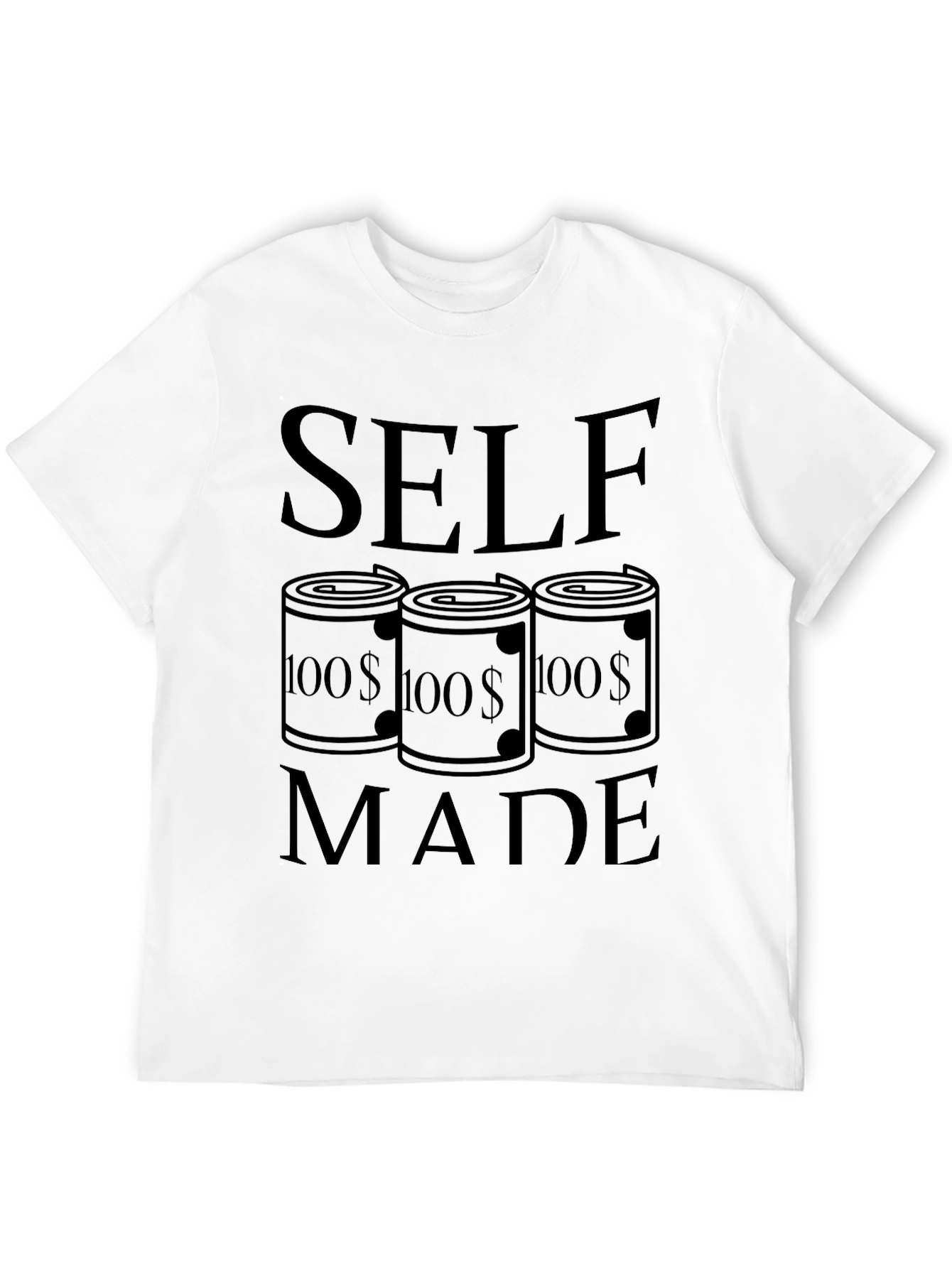 Self Made Black Graphic T-Shirt