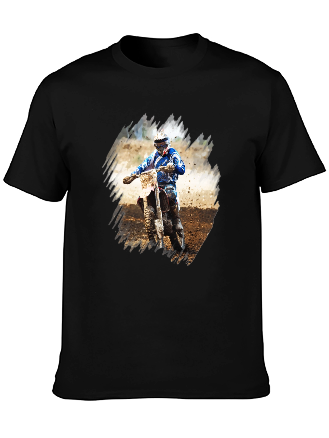 Motocross Rider Graphic Tee - Black