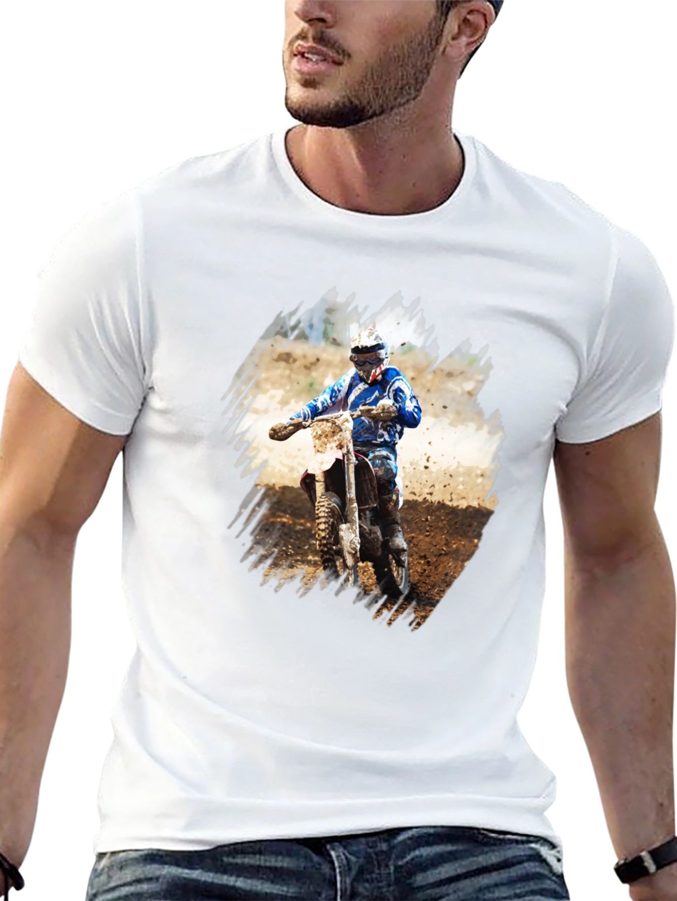 Motocross Rider Graphic Tee - Black