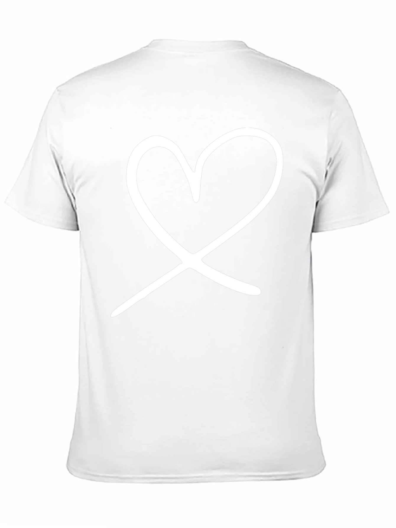 Heart Scribble Black T-Shirt