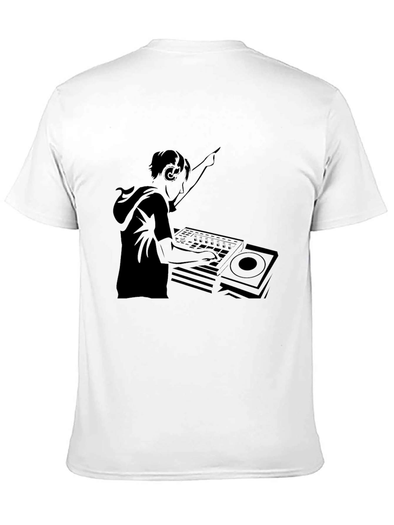DJ Graphic Tee - Black Cotton Comfort